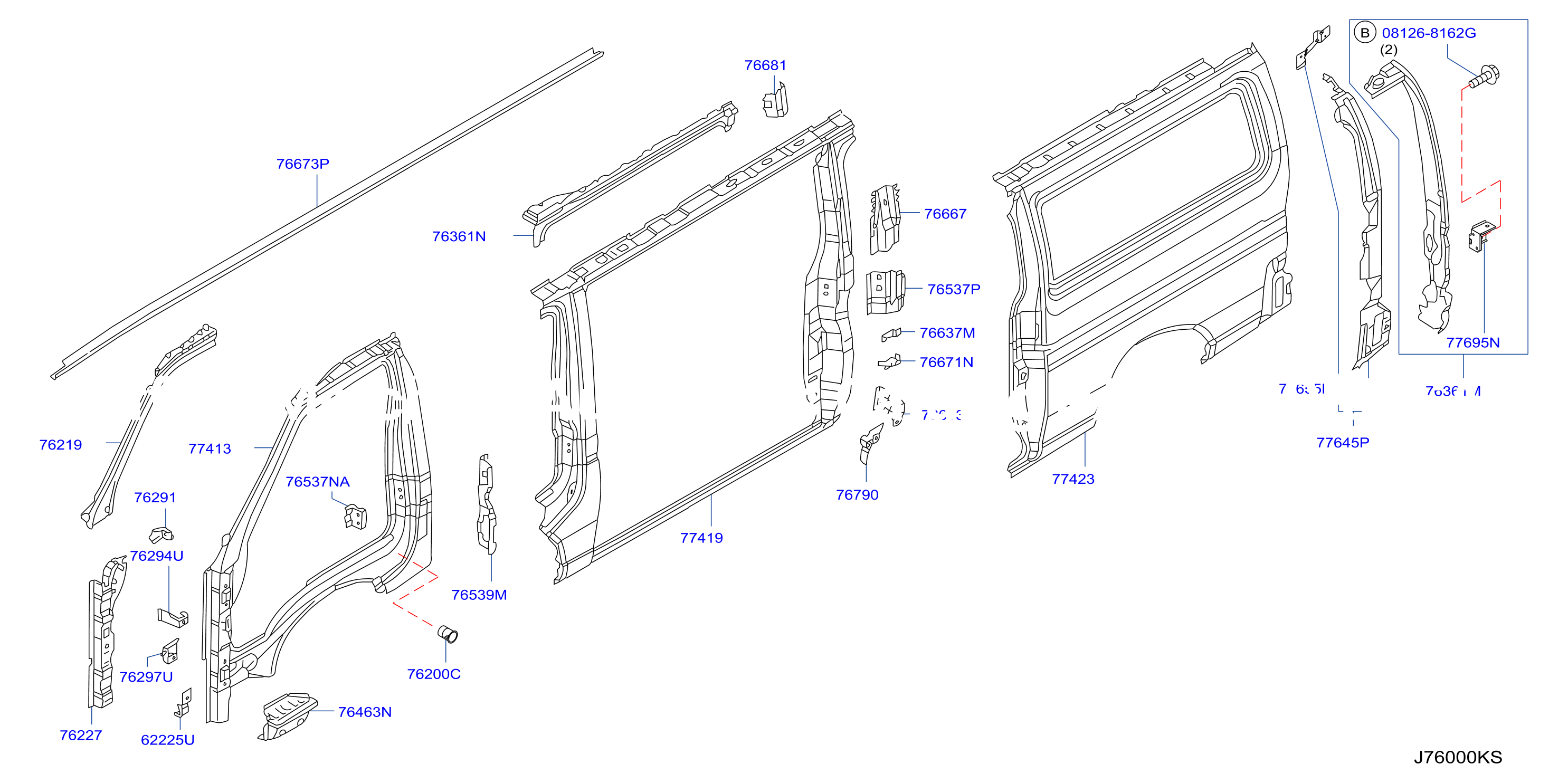 Body Side Panel 5D Outer Lh