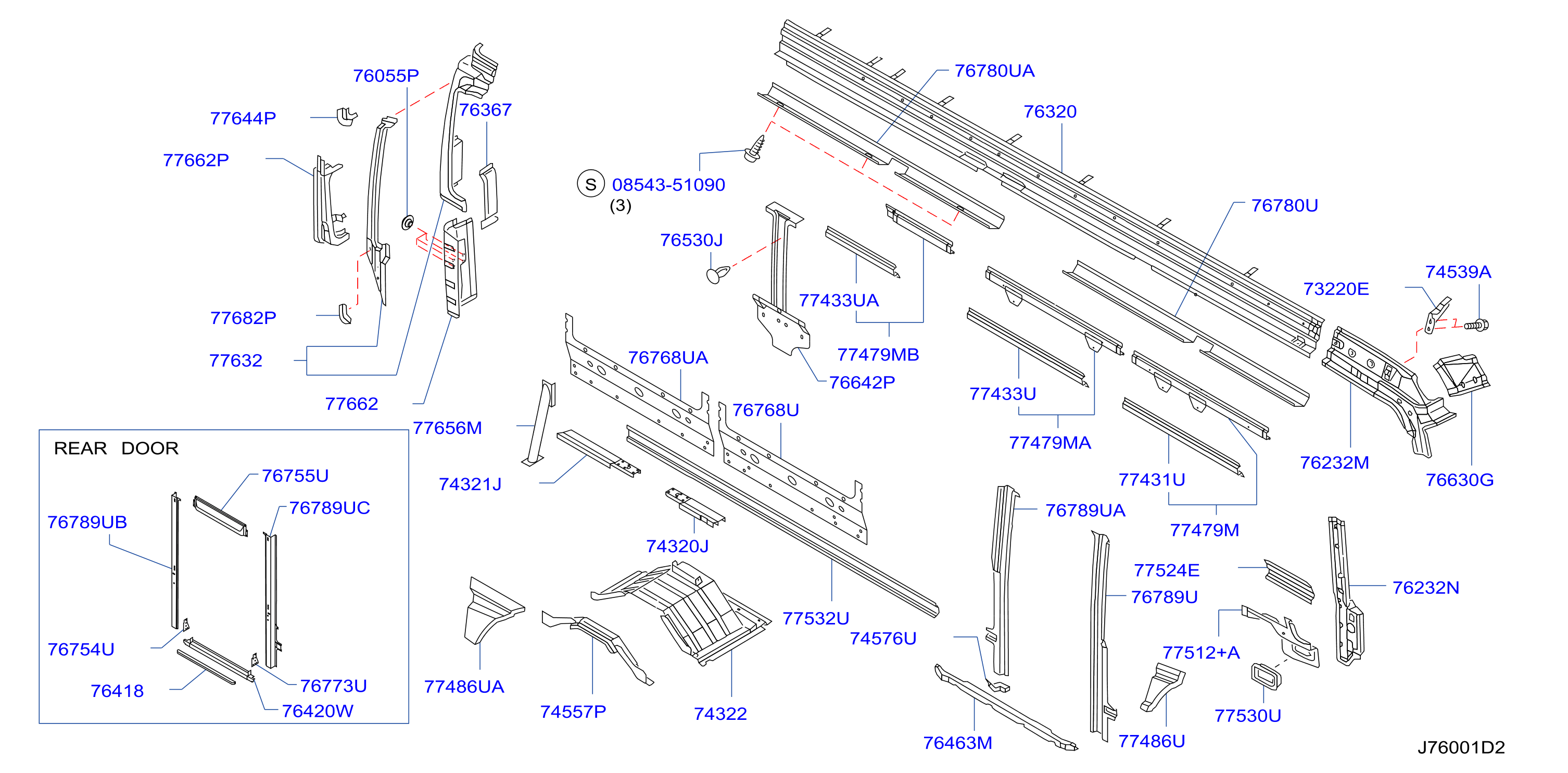 Body Side Panel Rh Inner Parts