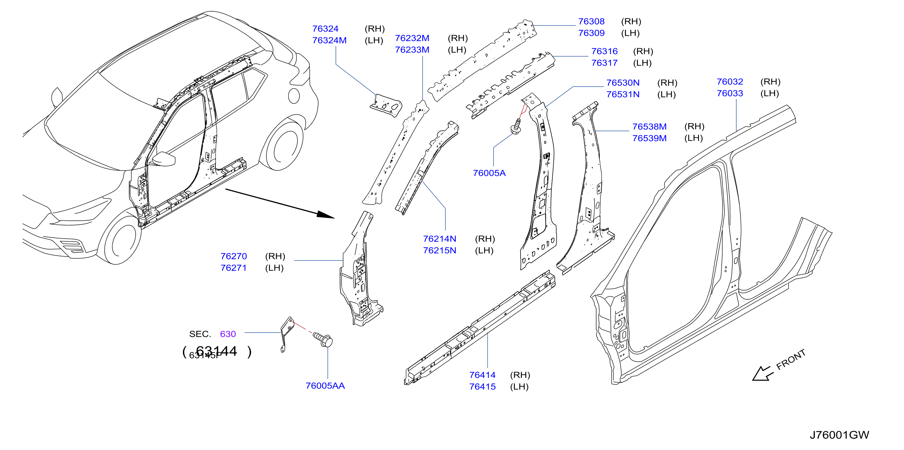 Body Side Panel Body Side Front