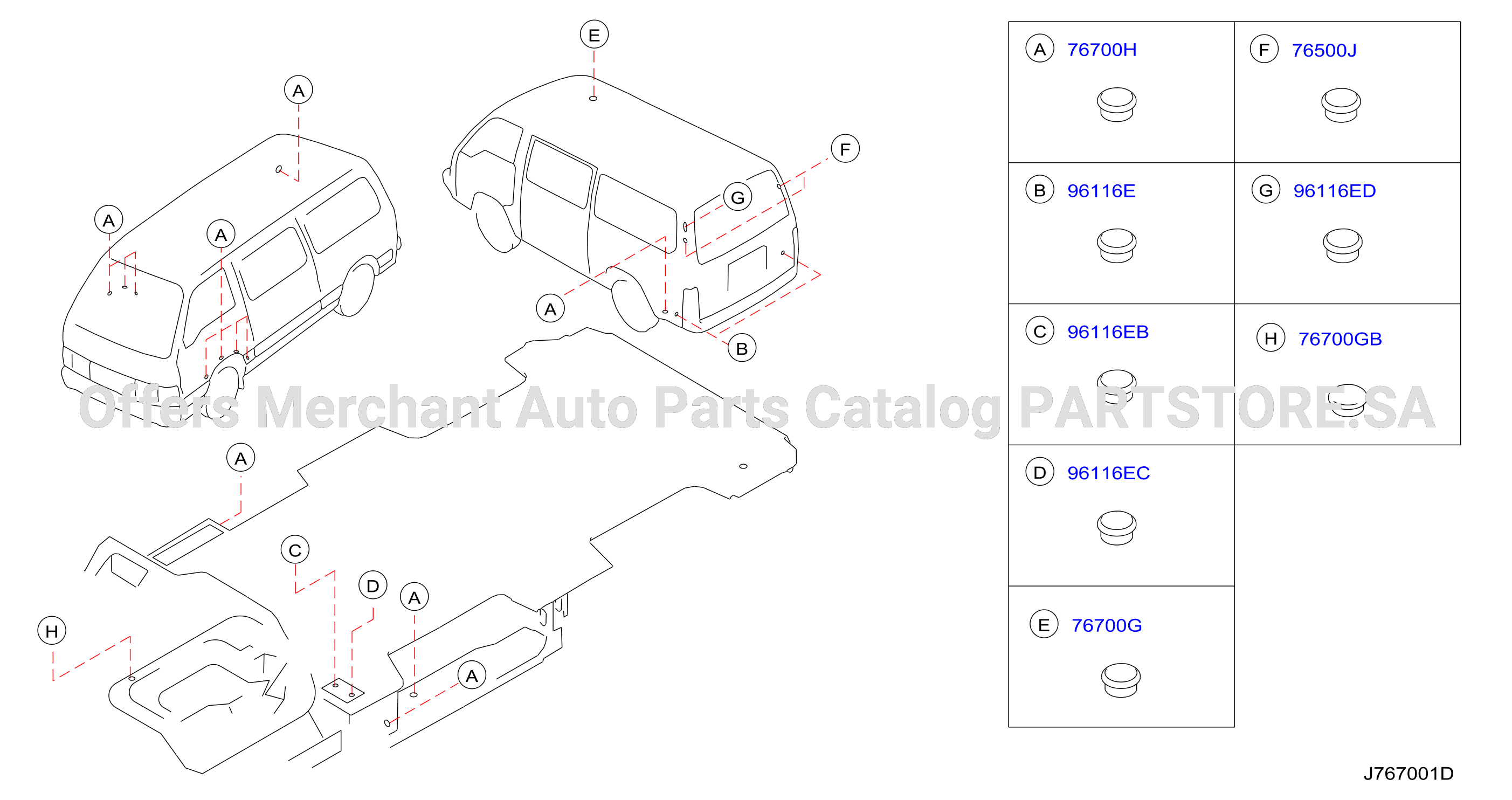 Body Side Fitting Plug Parts
