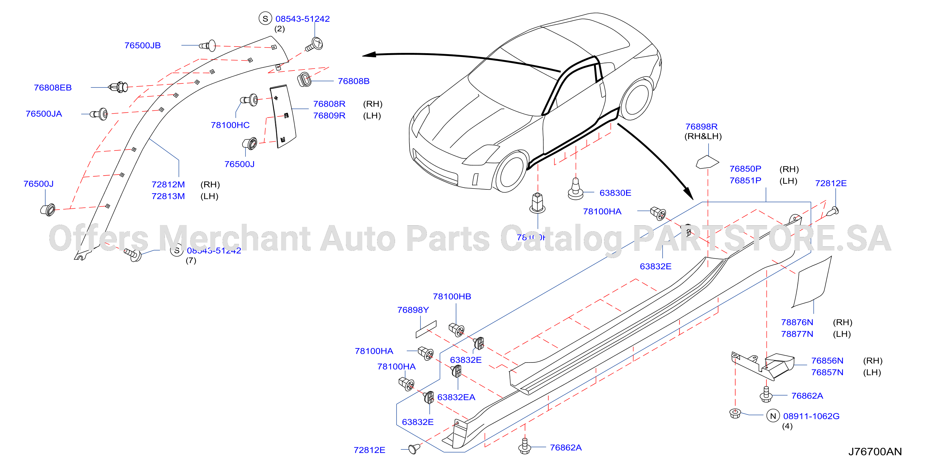Body Side Fitting Fitting Parts No 1