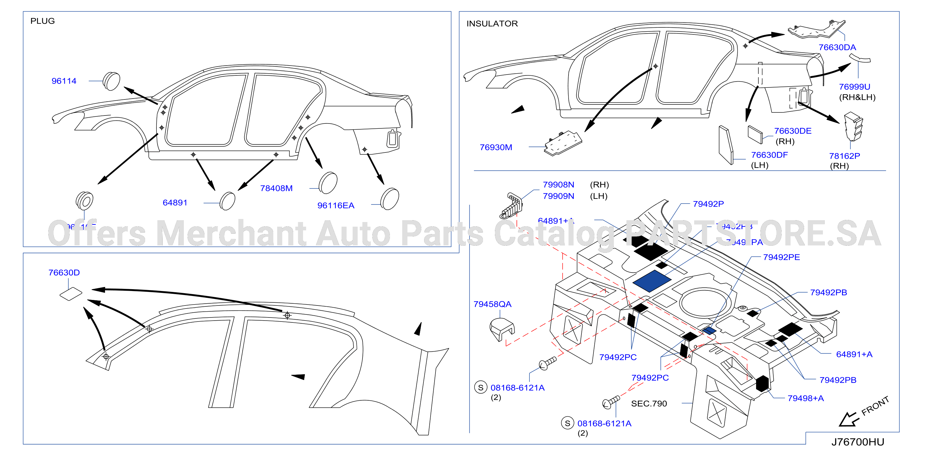Body Side Fitting Plug Insul For Korea