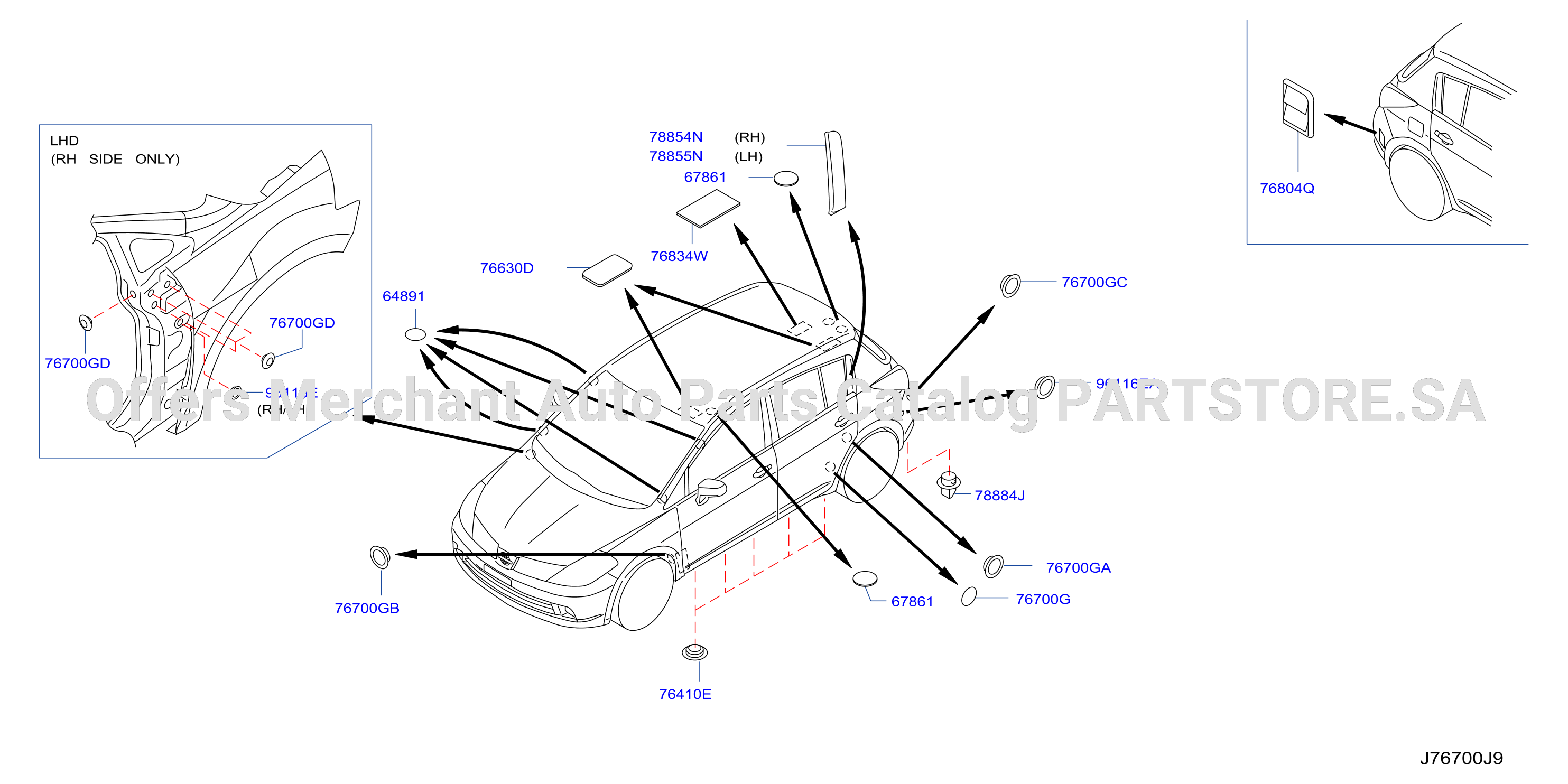 Body Side Fitting Plug