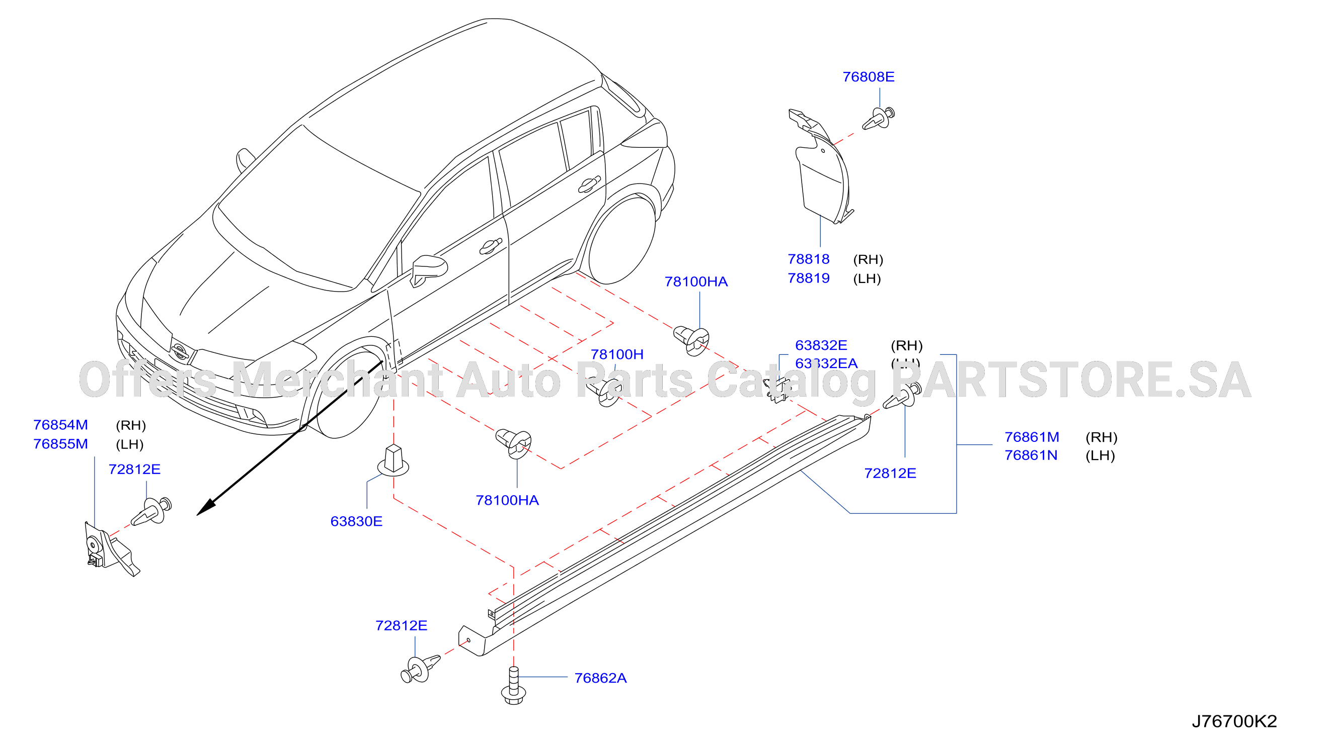 Body Side Fitting Mudguard
