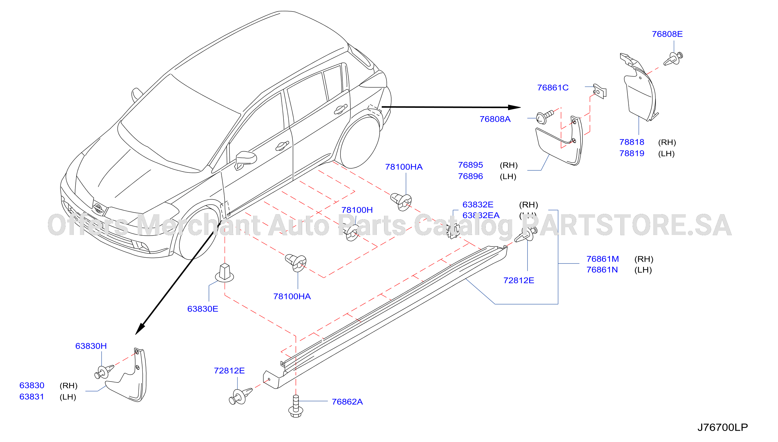 Body Side Fitting Mudguard