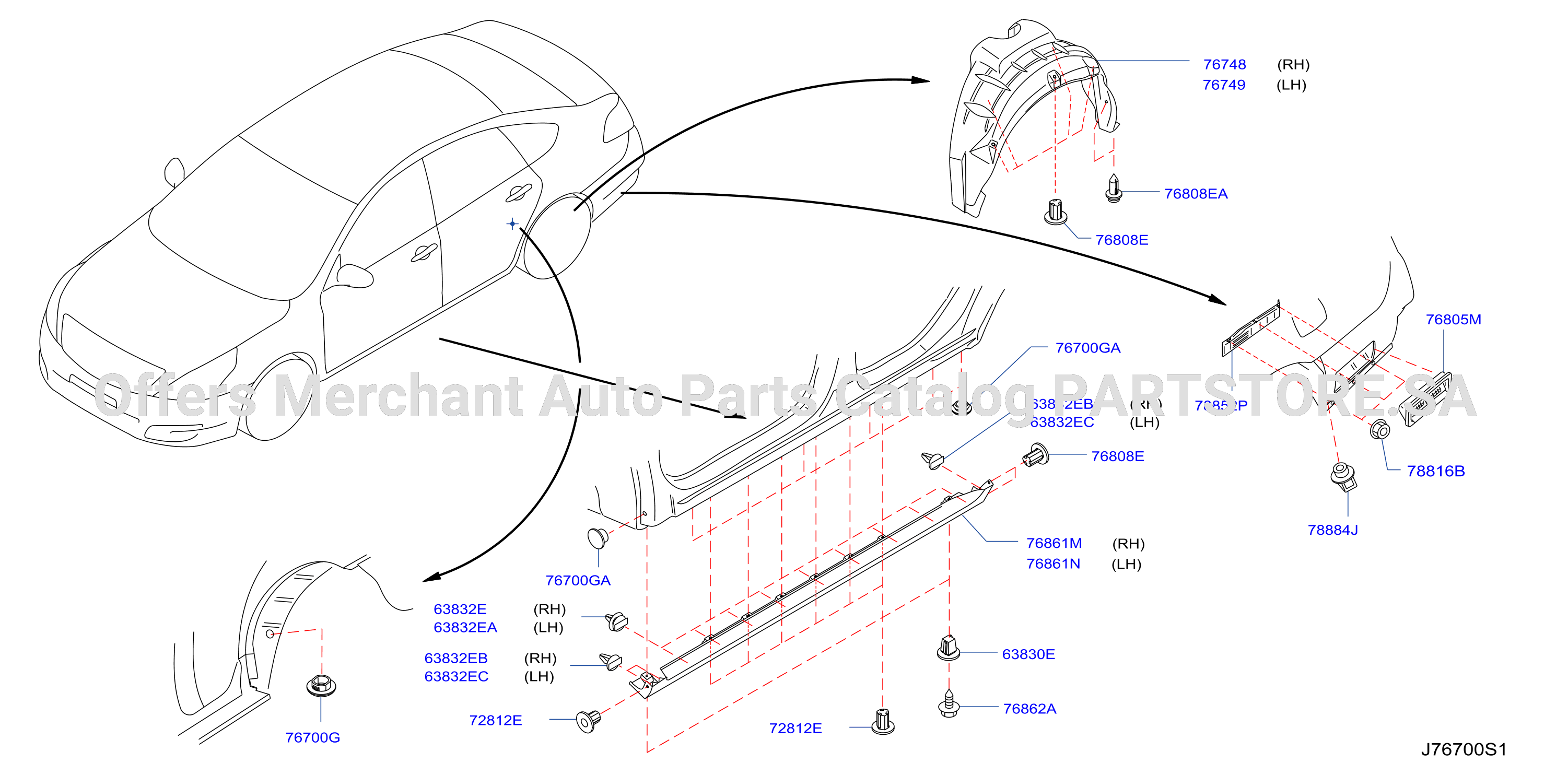 Body Side Fitting Fitting Parts