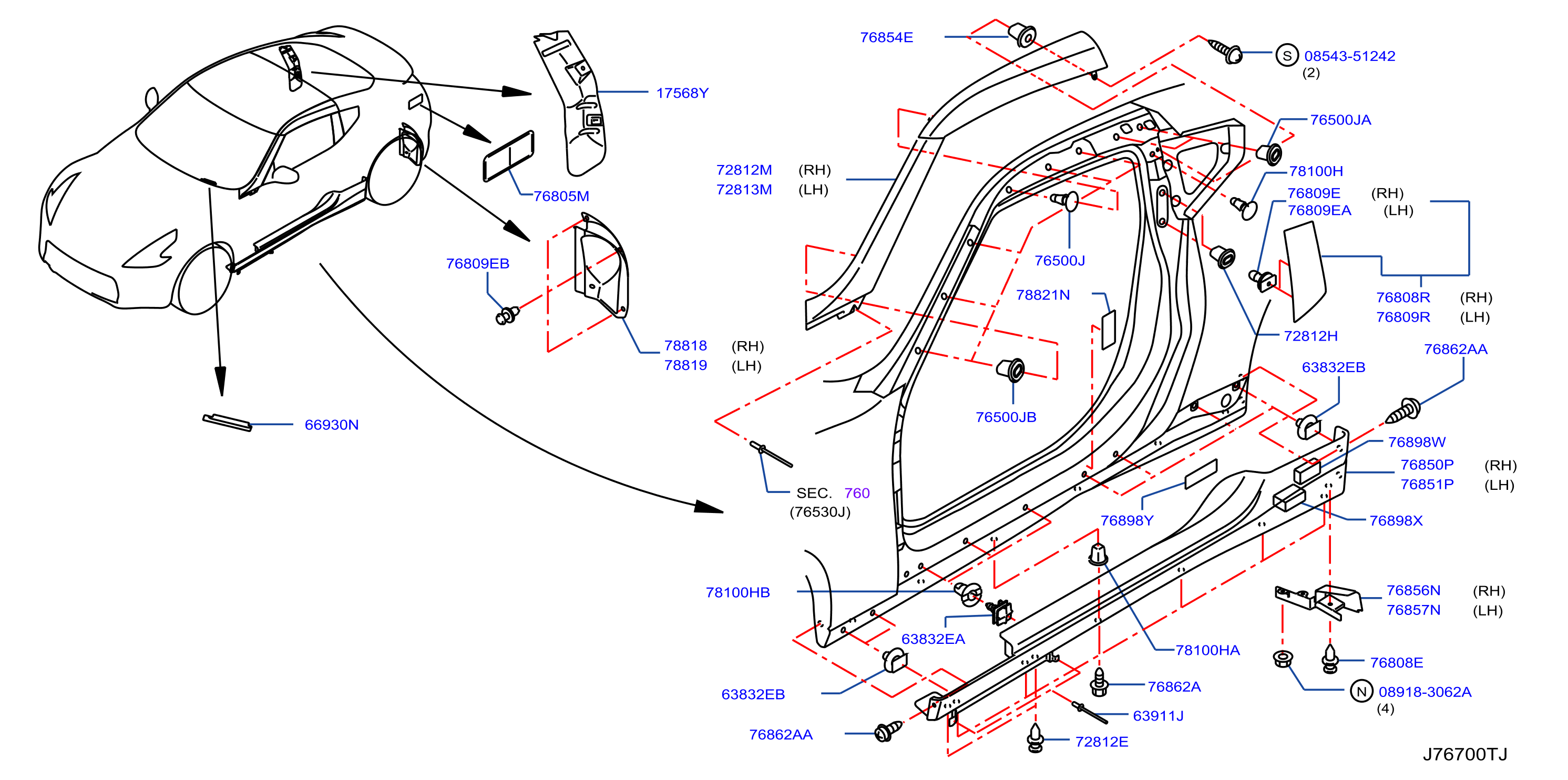 Body Side Fitting Fitting Part No 1