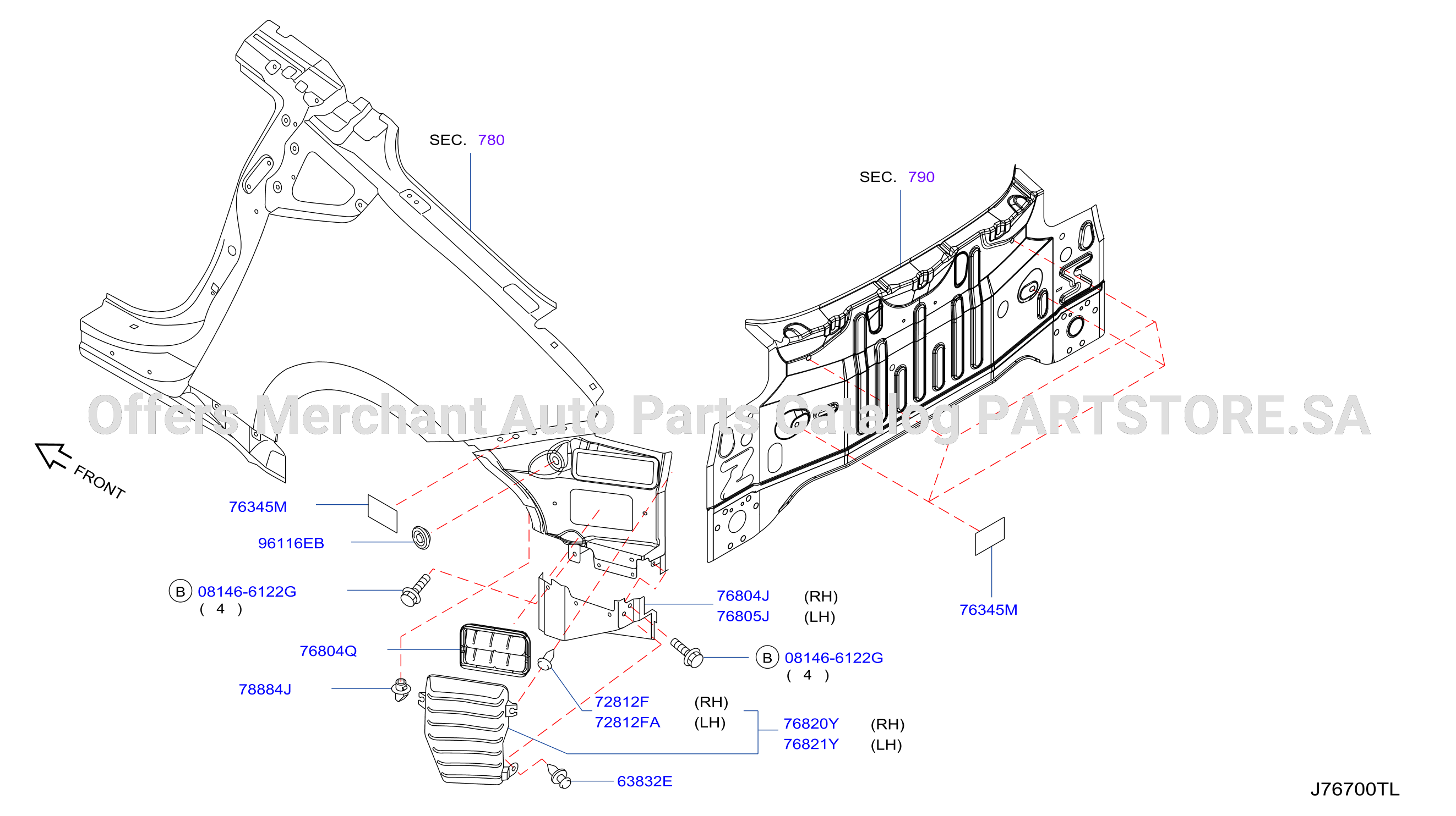 Body Side Fitting Fitting Part No 2