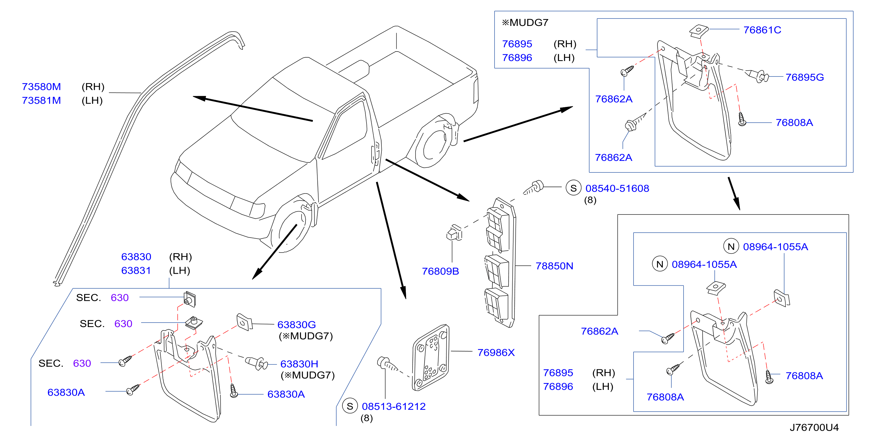 Body Side Fitting Single Cab