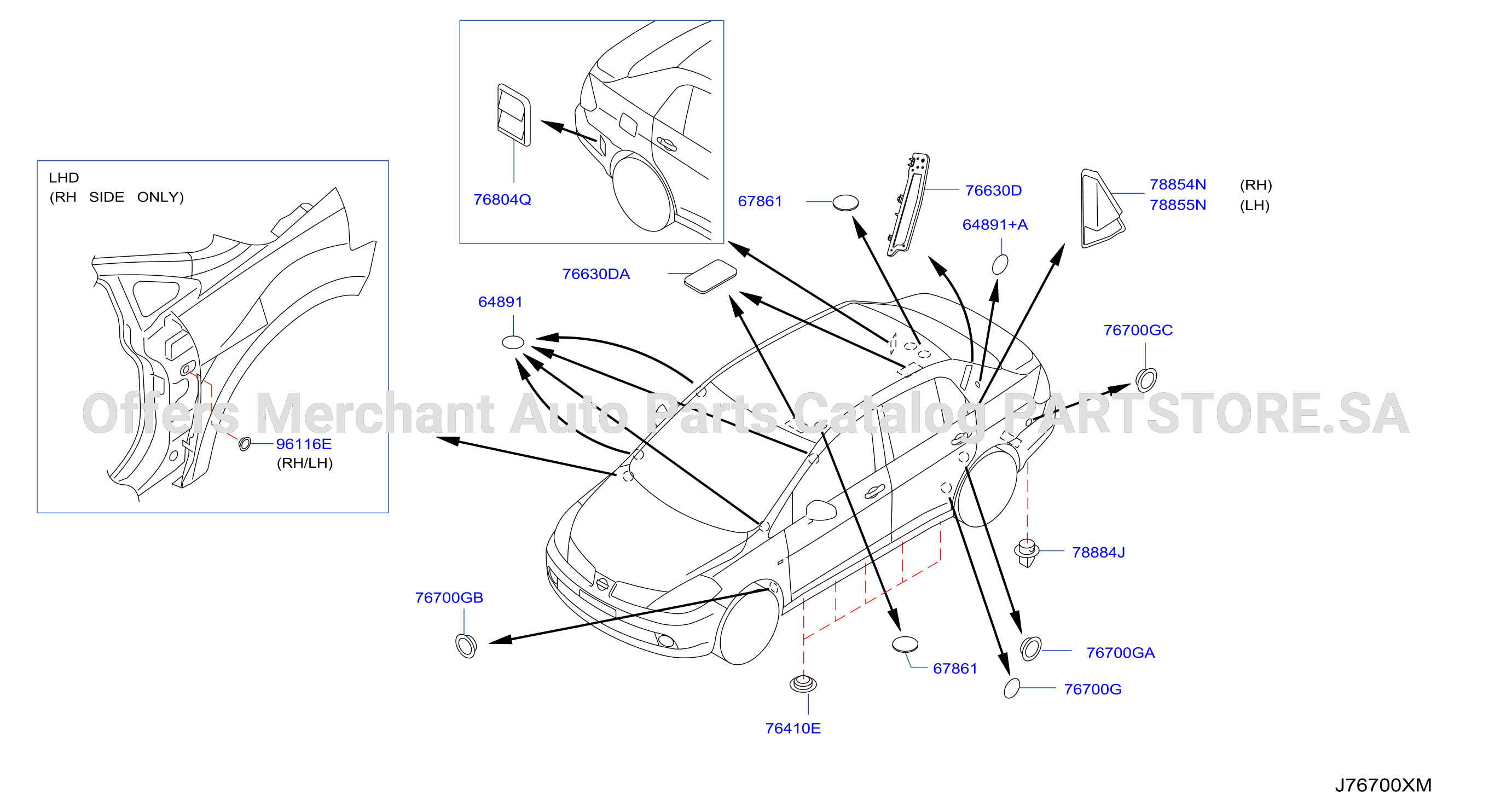 Body Side Fitting Plug