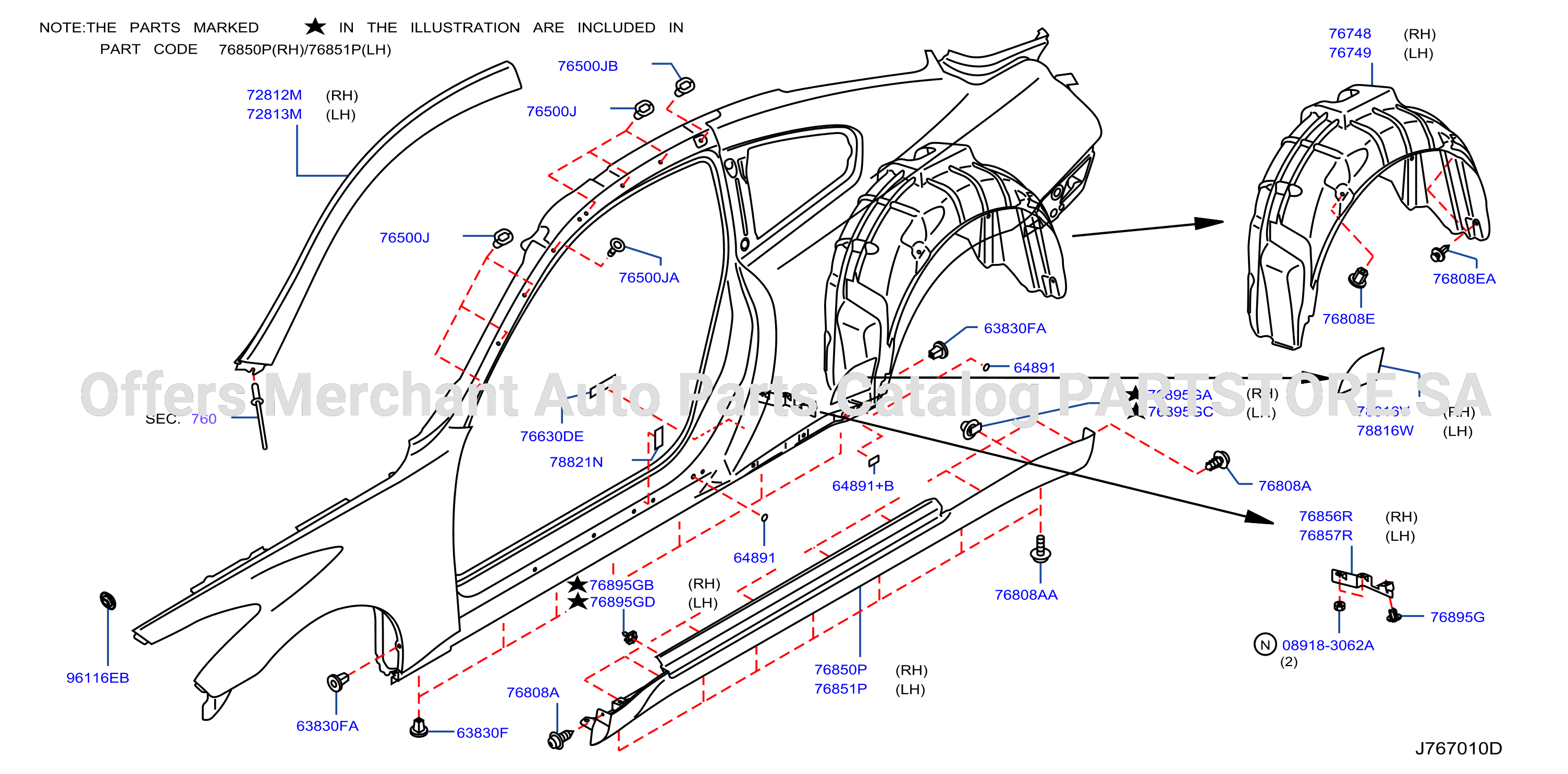 Body Side Fitting Fitting Parts