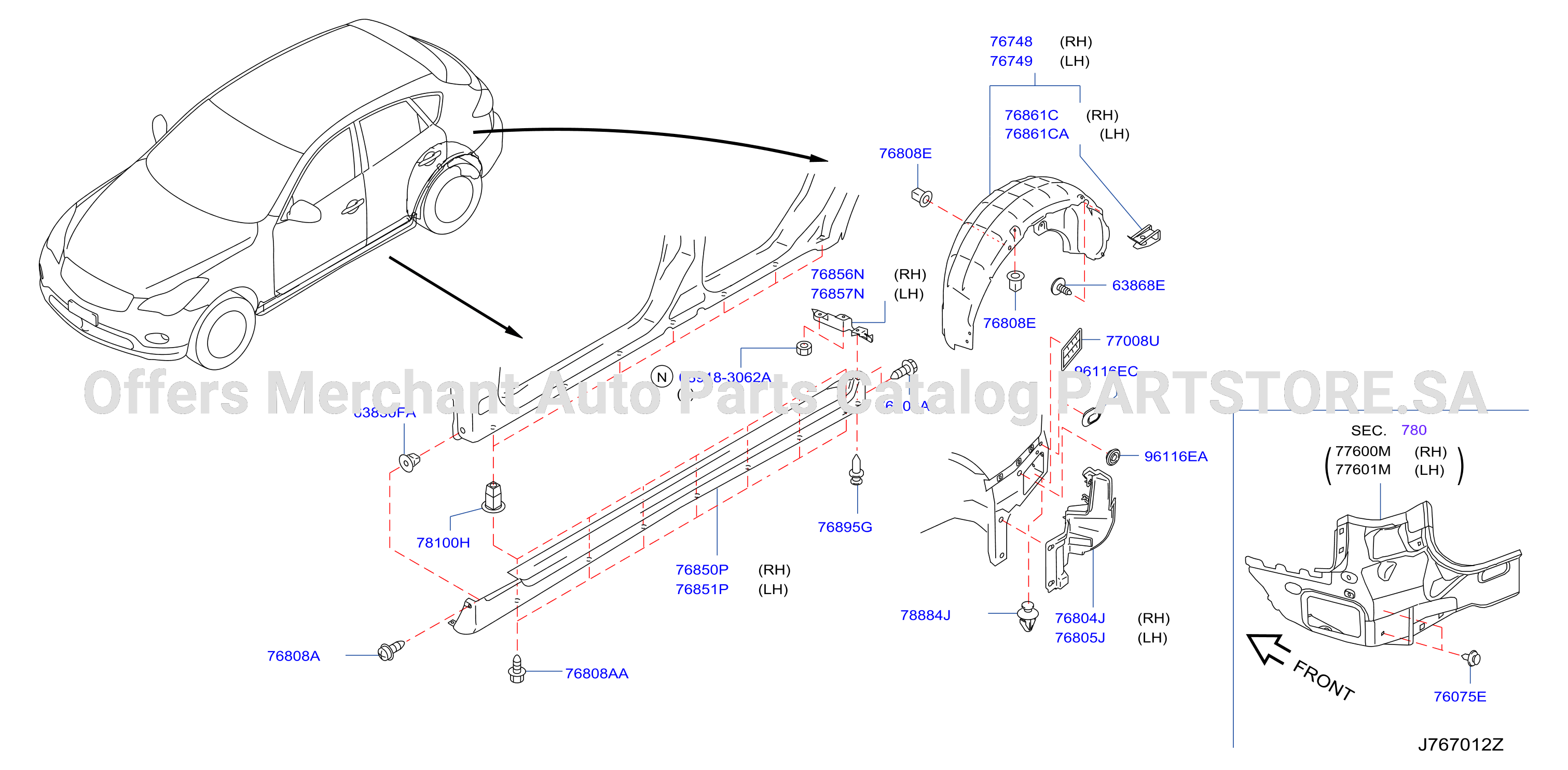 Body Side Fitting Fitting Part