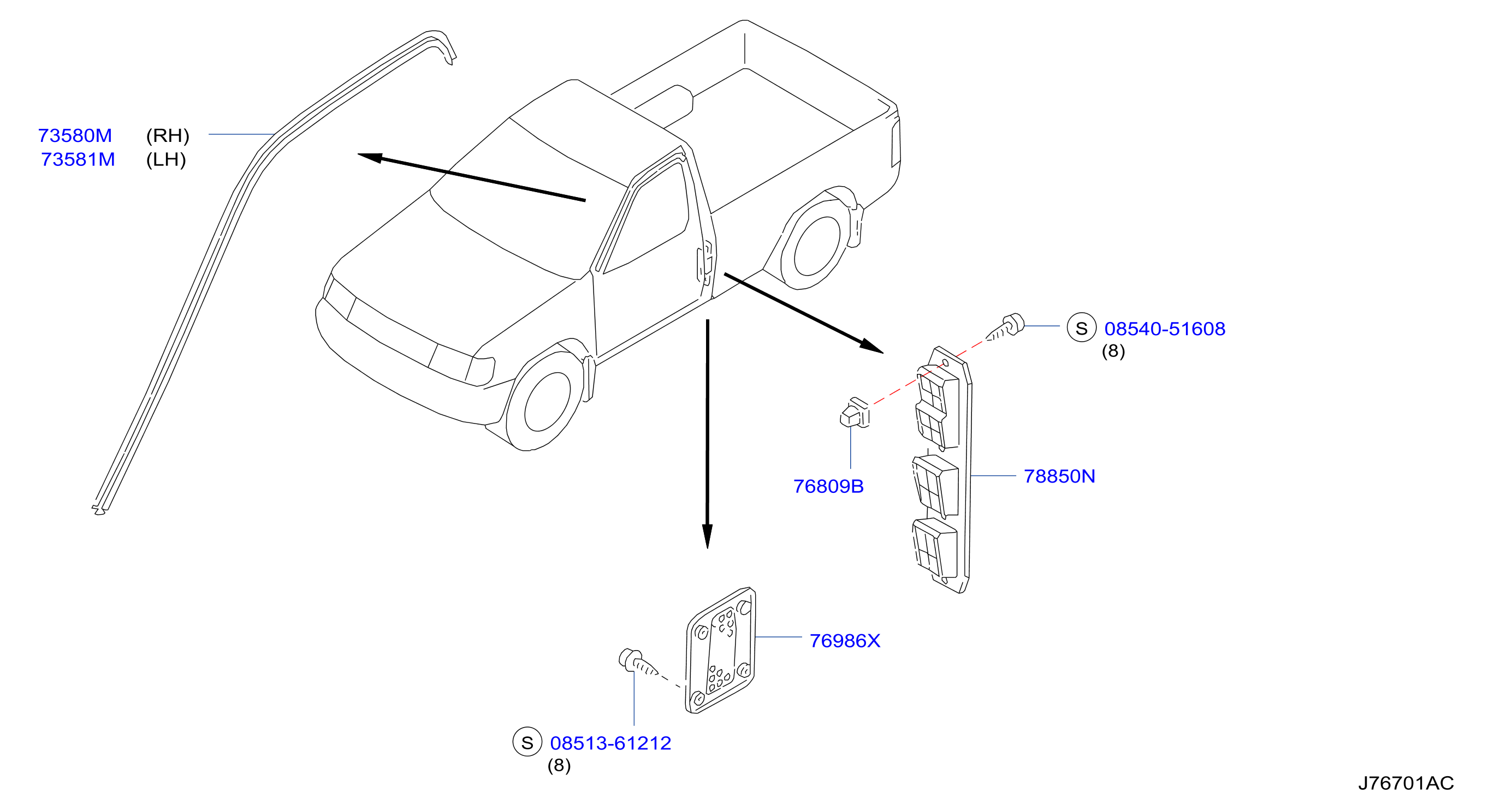 Body Side Fitting Single Cab