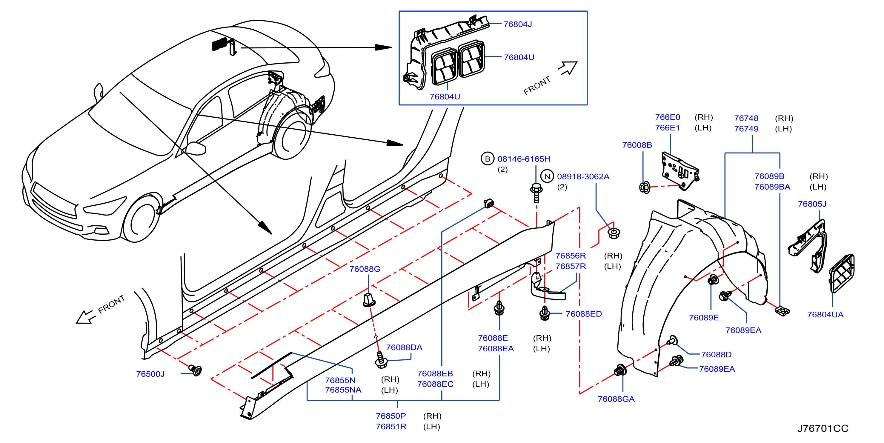 Body Side Fitting Fitting Parts