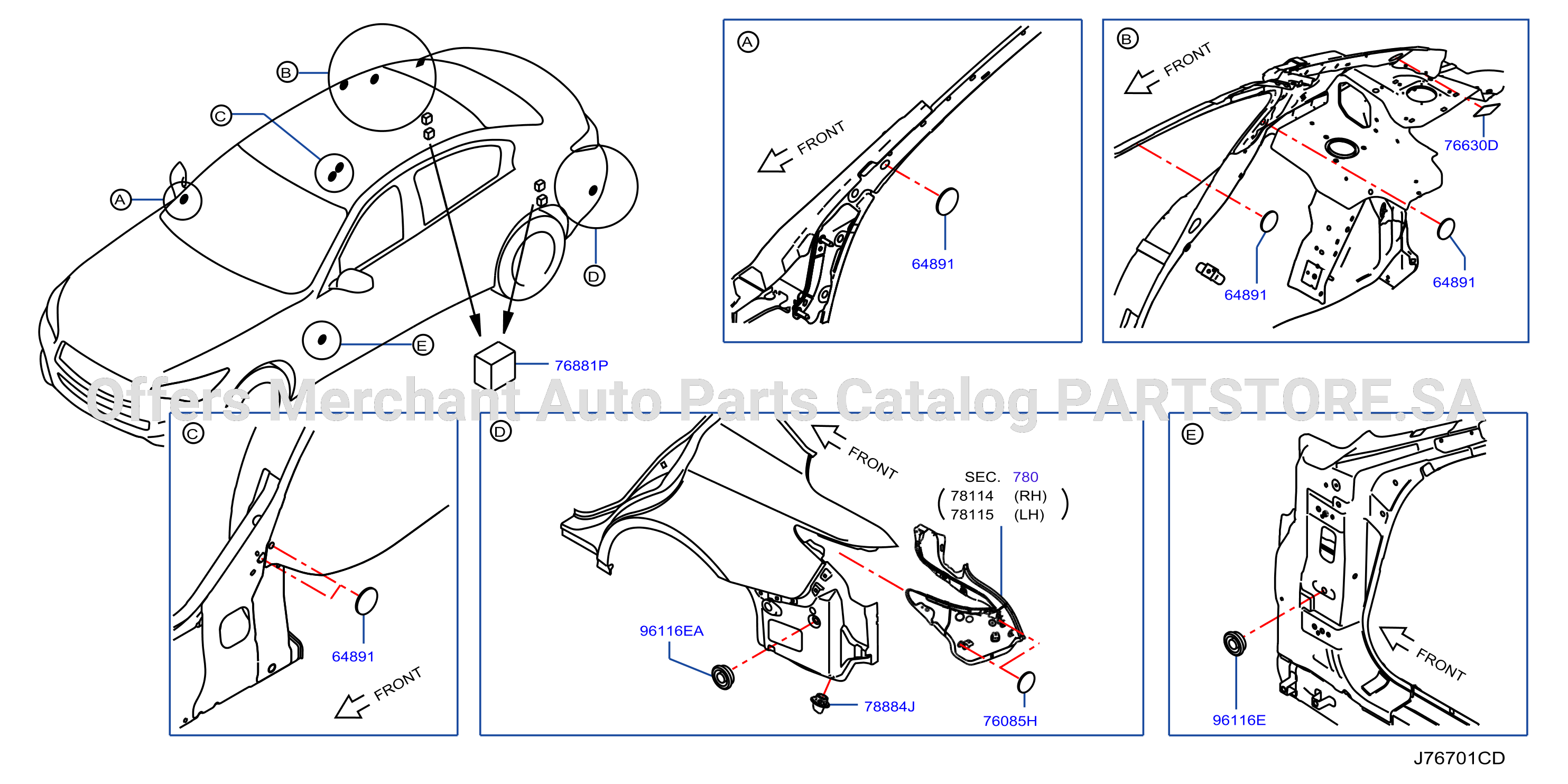Body Side Fitting Plug Insulator
