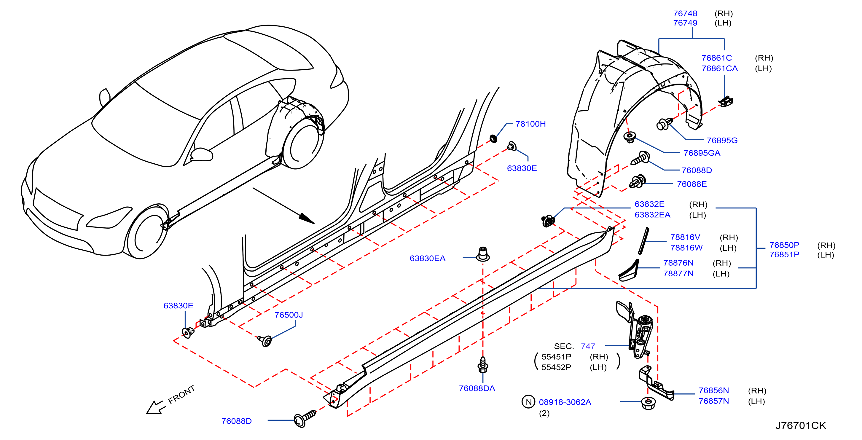 Body Side Fitting Fitting Part