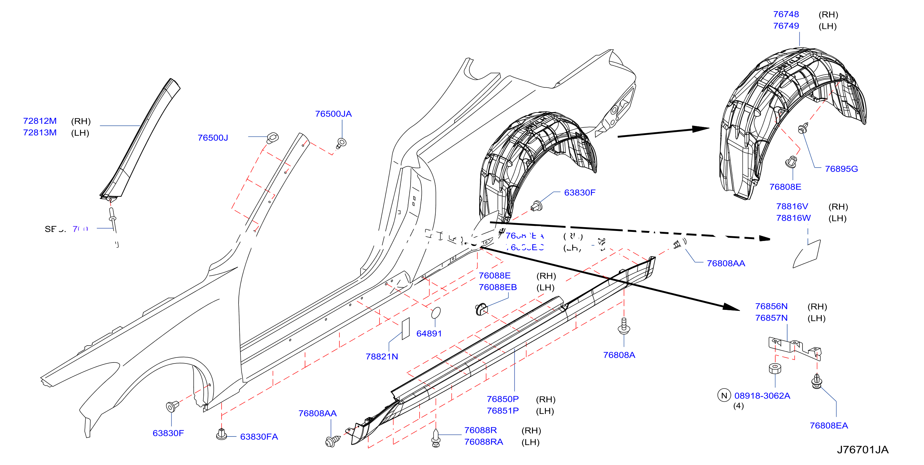 Body Side Fitting Fitting Parts