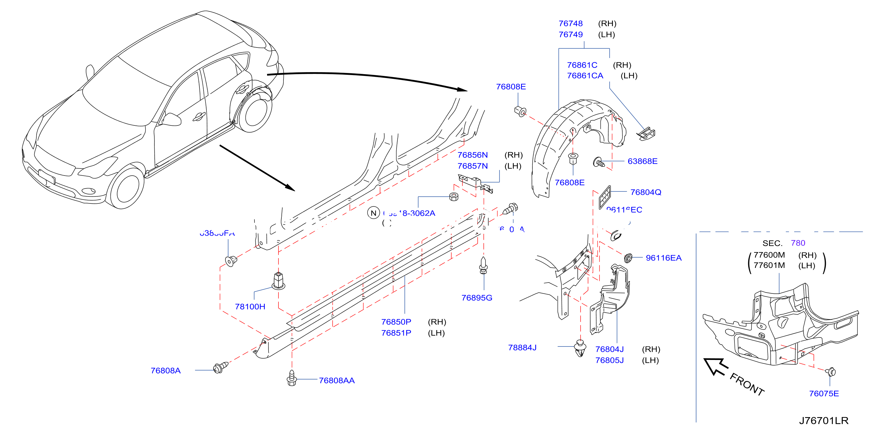 Body Side Fitting Fitting Part