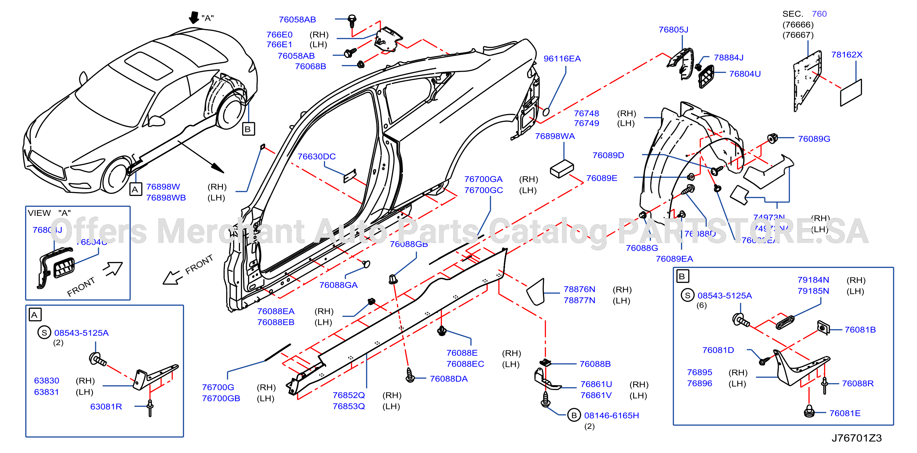 Body Side Fitting Fitting Parts