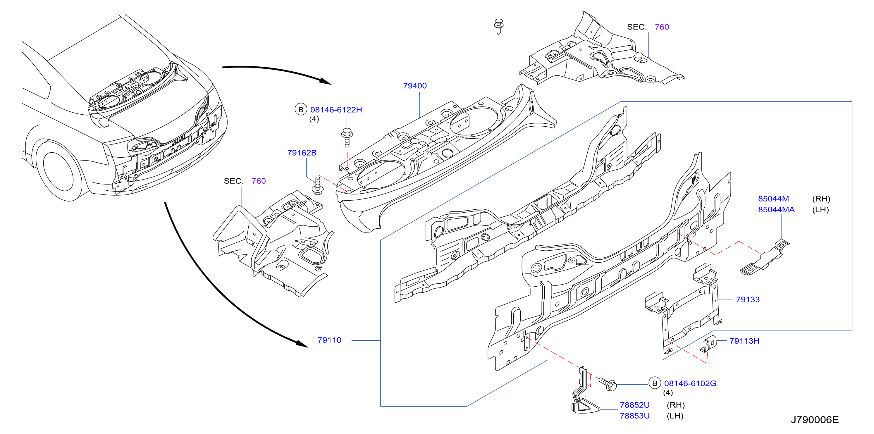 Rear Back Panel Fitting For Korea
