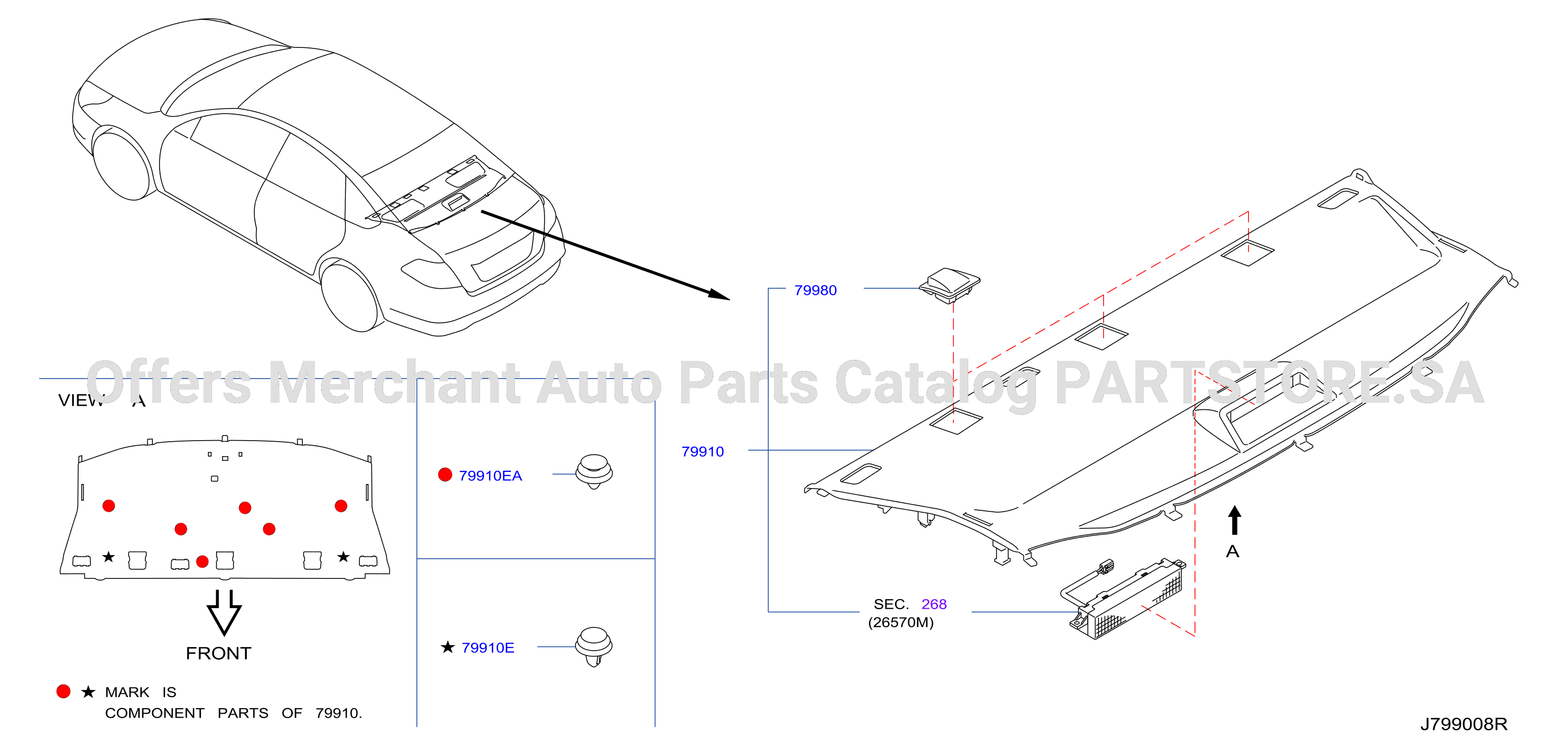 Rear Back Panel Trimming W / O Shade