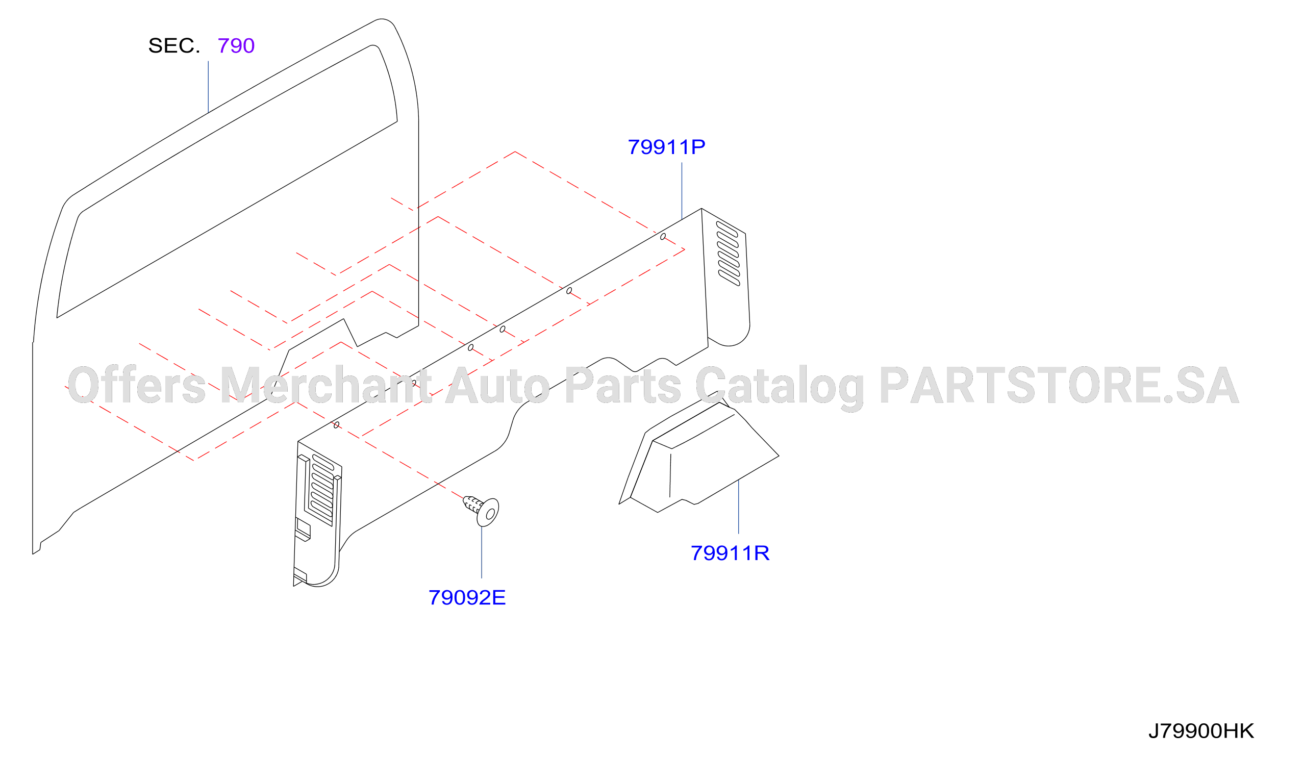 Rear Back Panel Trimming T Std