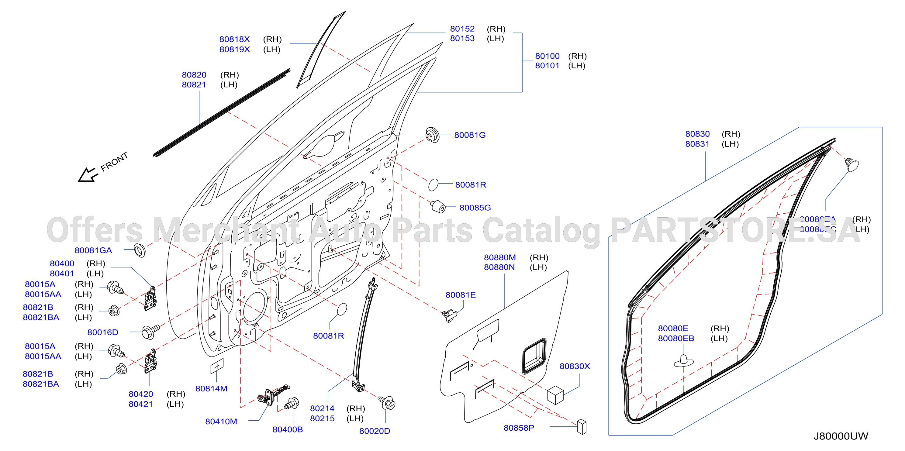 Front Door Panel Fitting