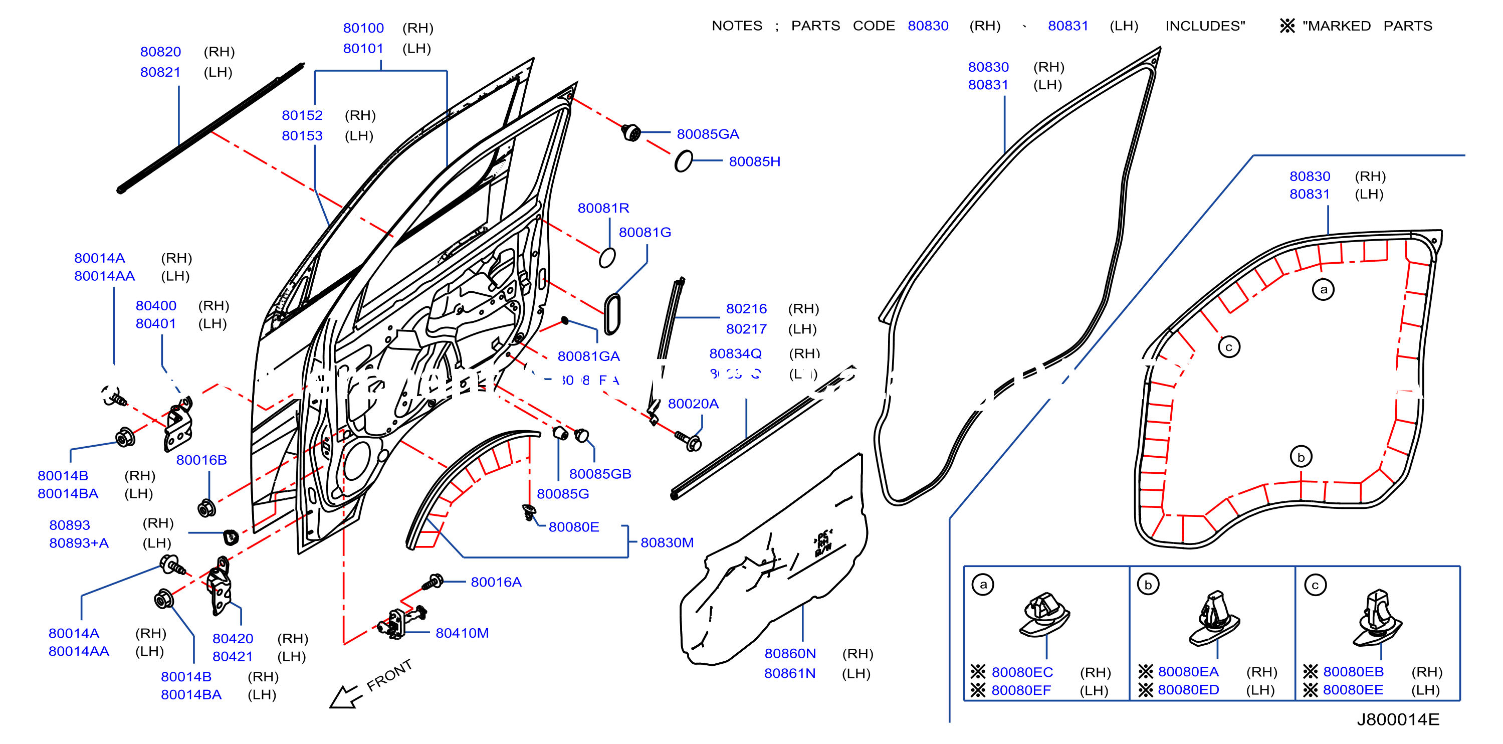 Front Door Panel Fitting Ncap Gen Mex