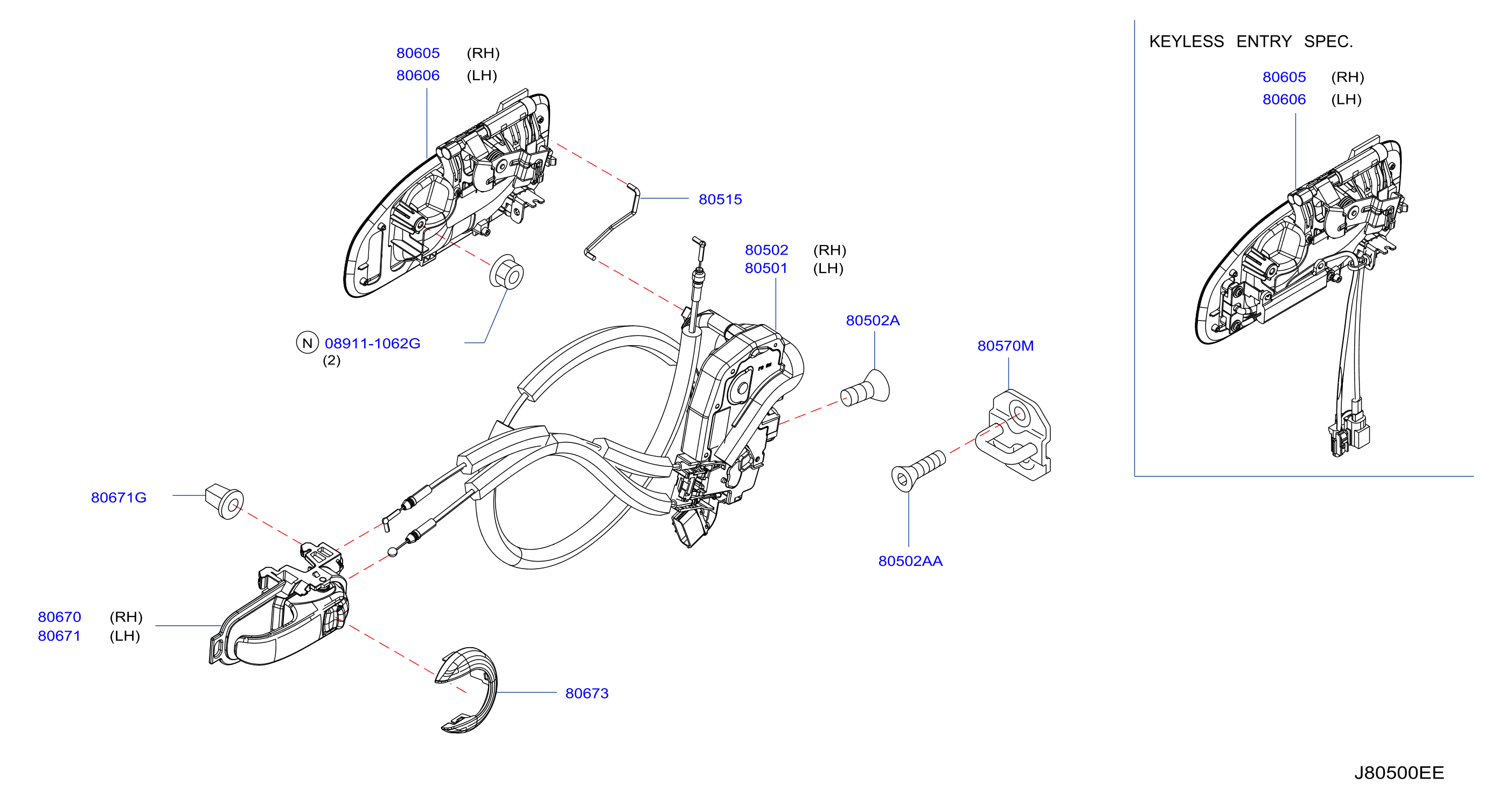 Front Door Lock Handle