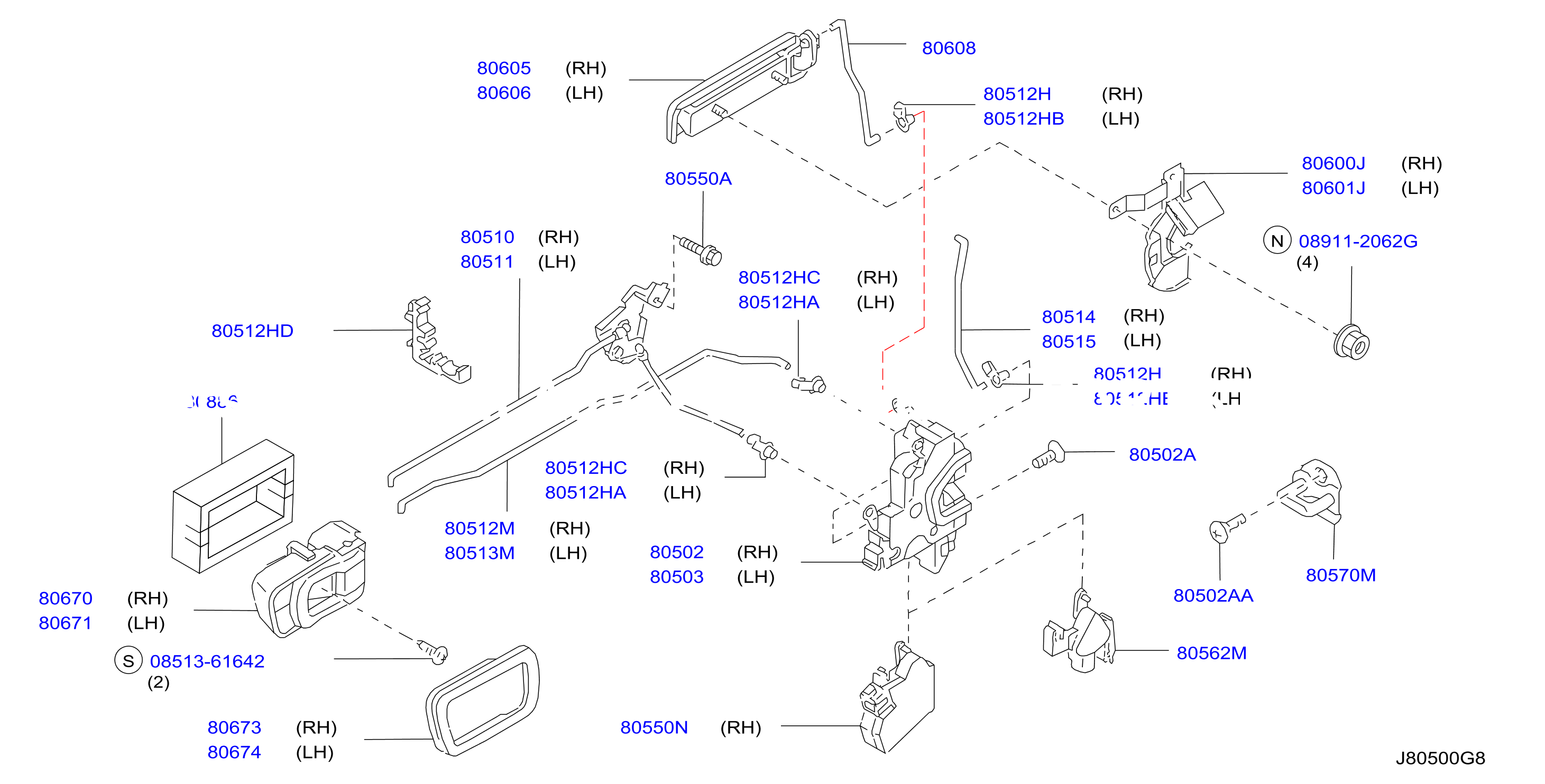 Front Door Lock Handle