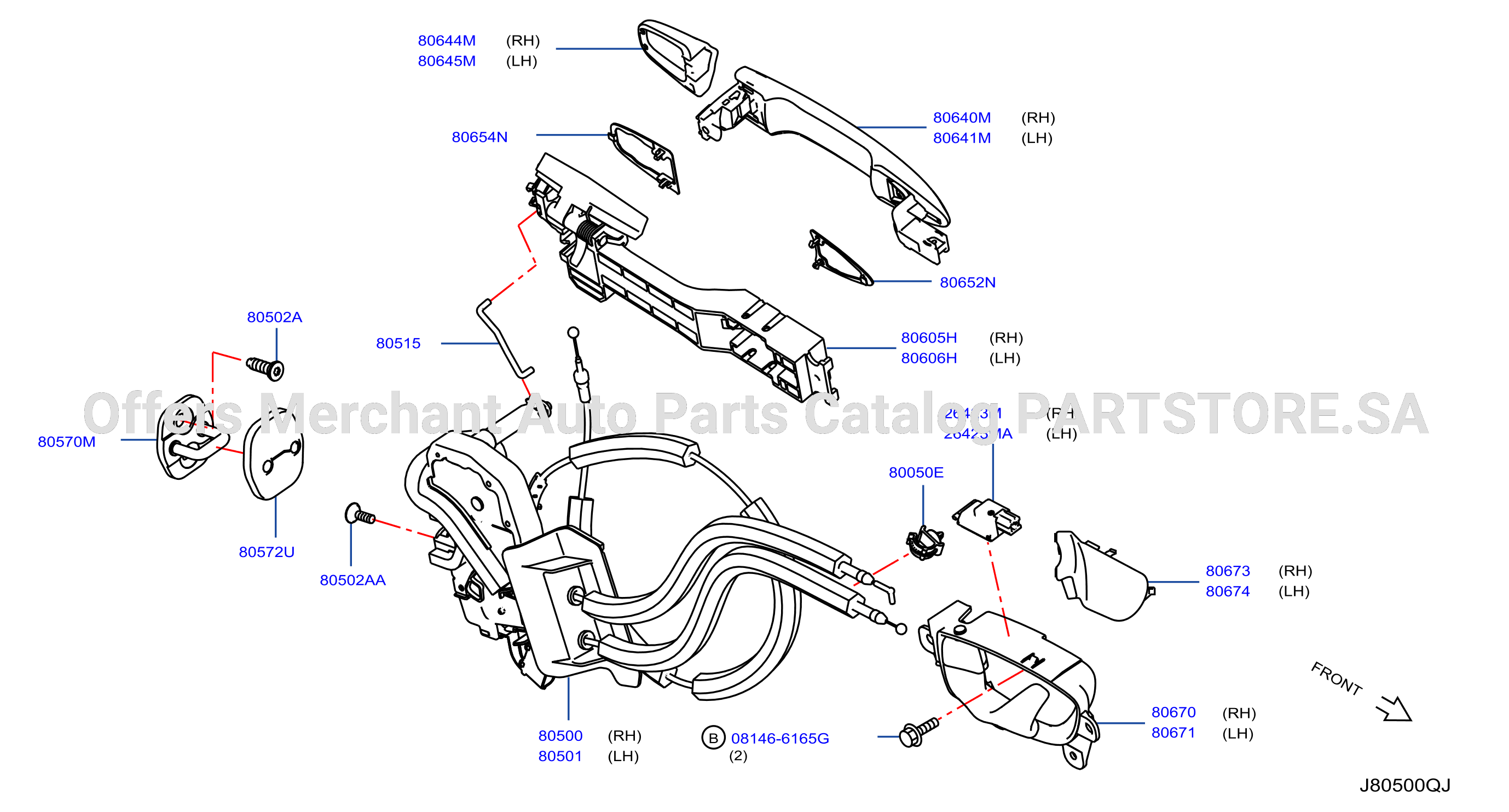 Front Door Lock Handle I Key