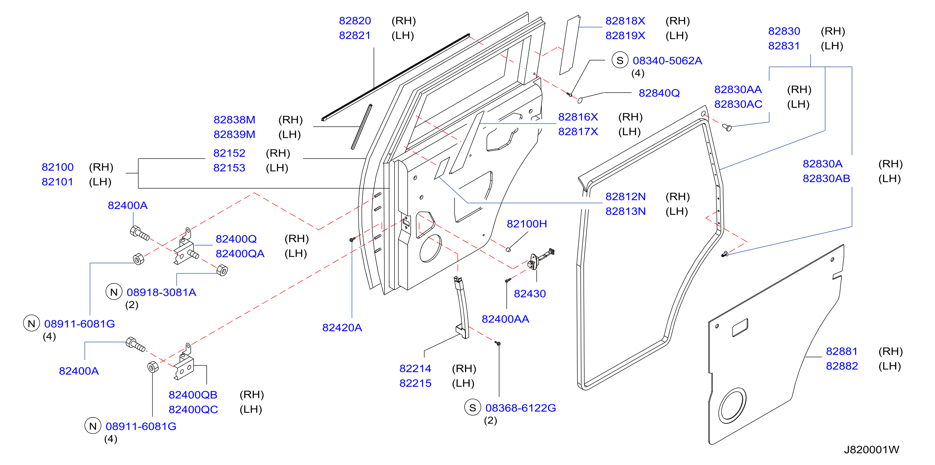 Rear Door Panel Fitting