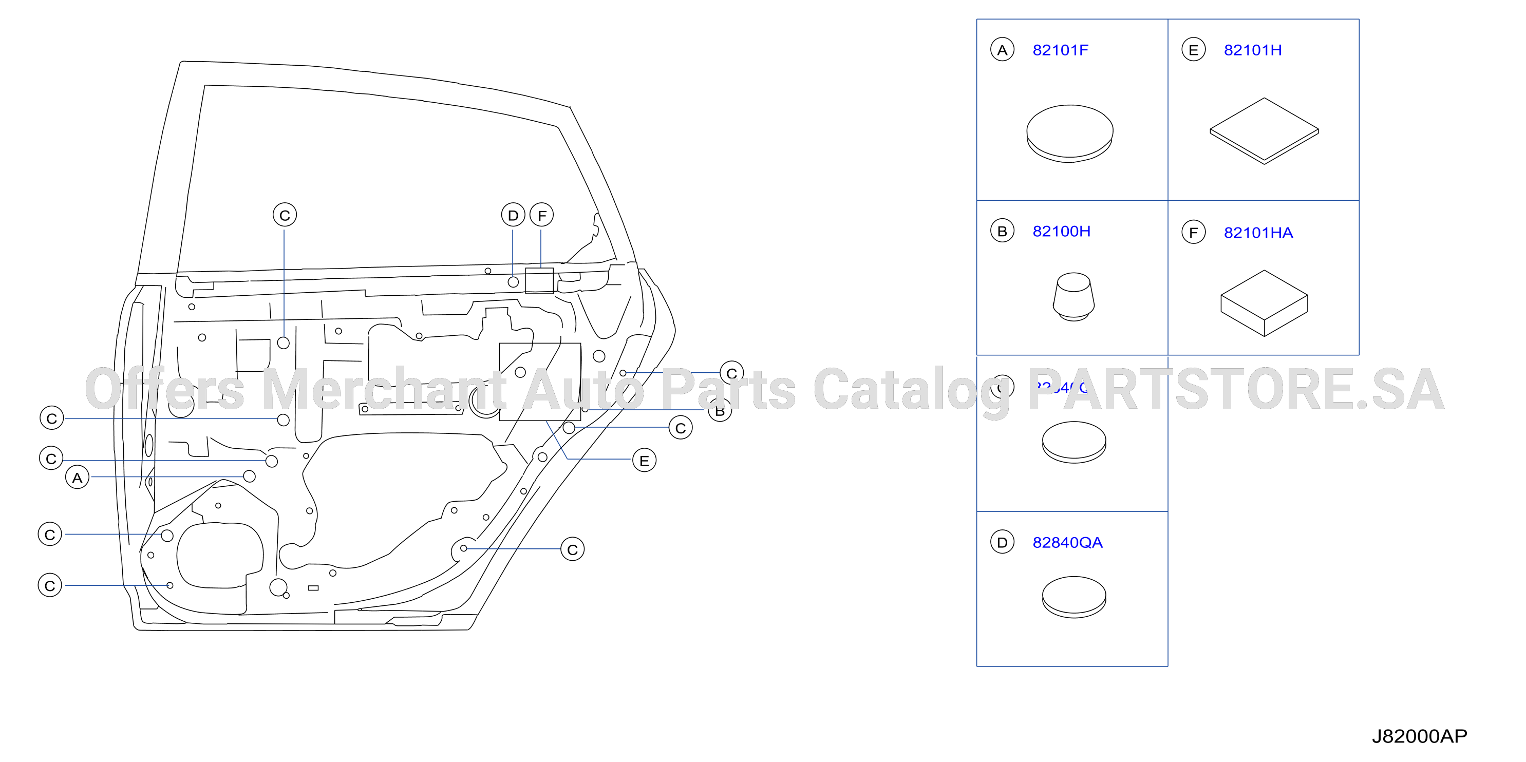 Rear Door Panel Fitting Plug