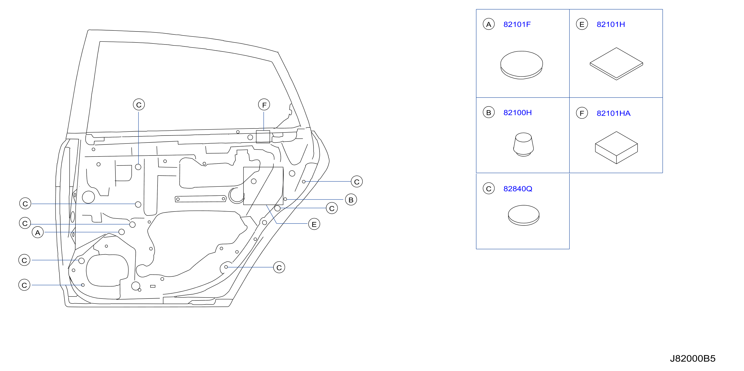 Rear Door Panel Fitting Plug