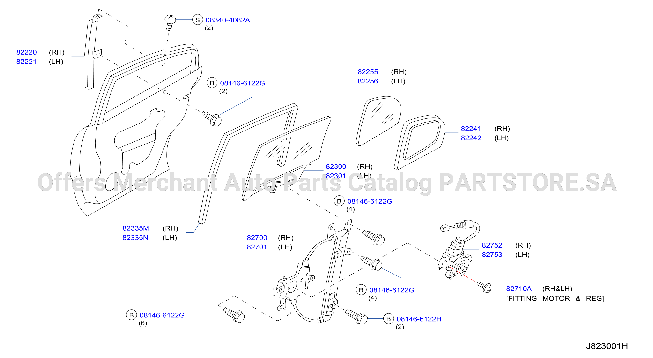 Rear Door Window Regulator