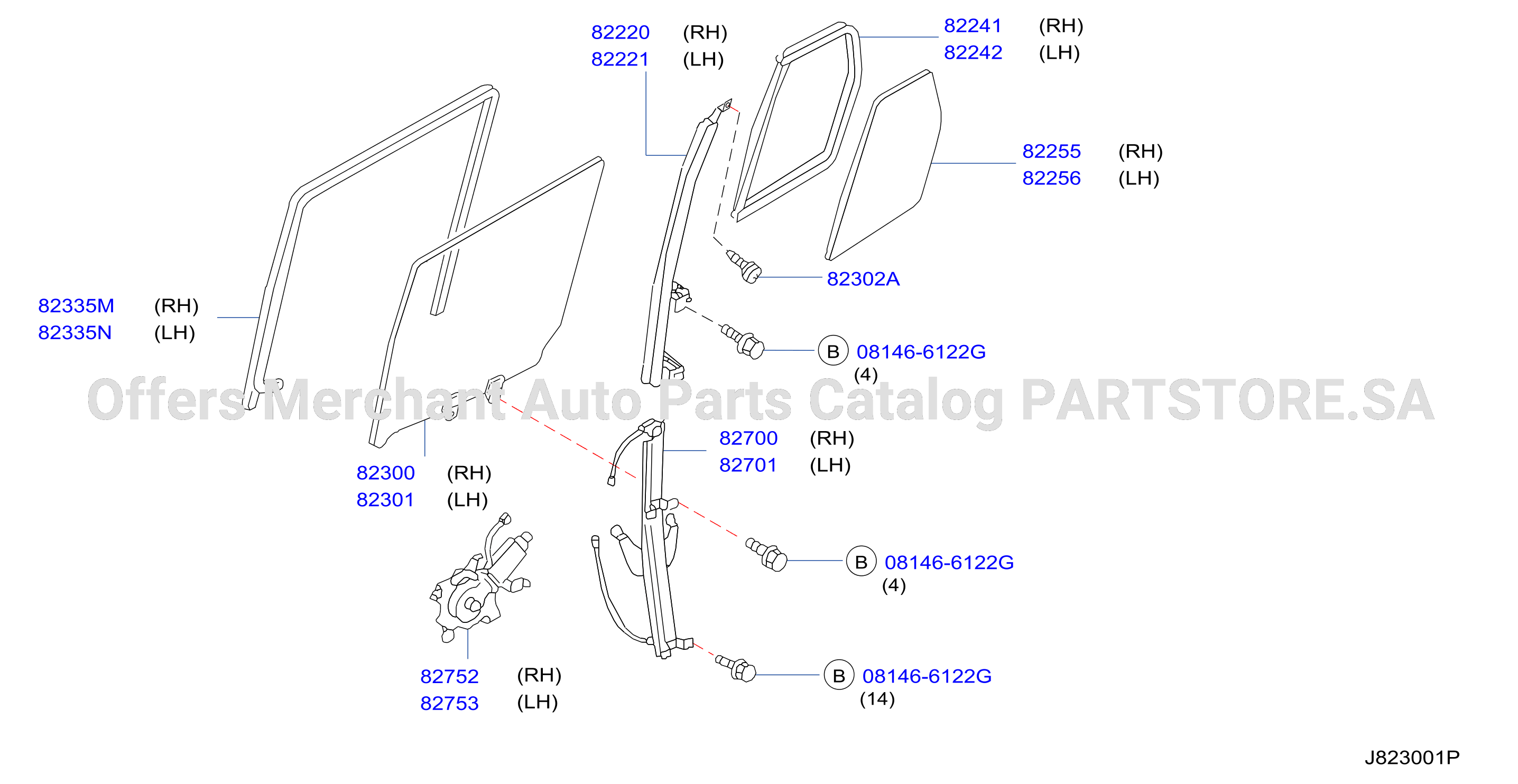 Rear Door Window Regulator