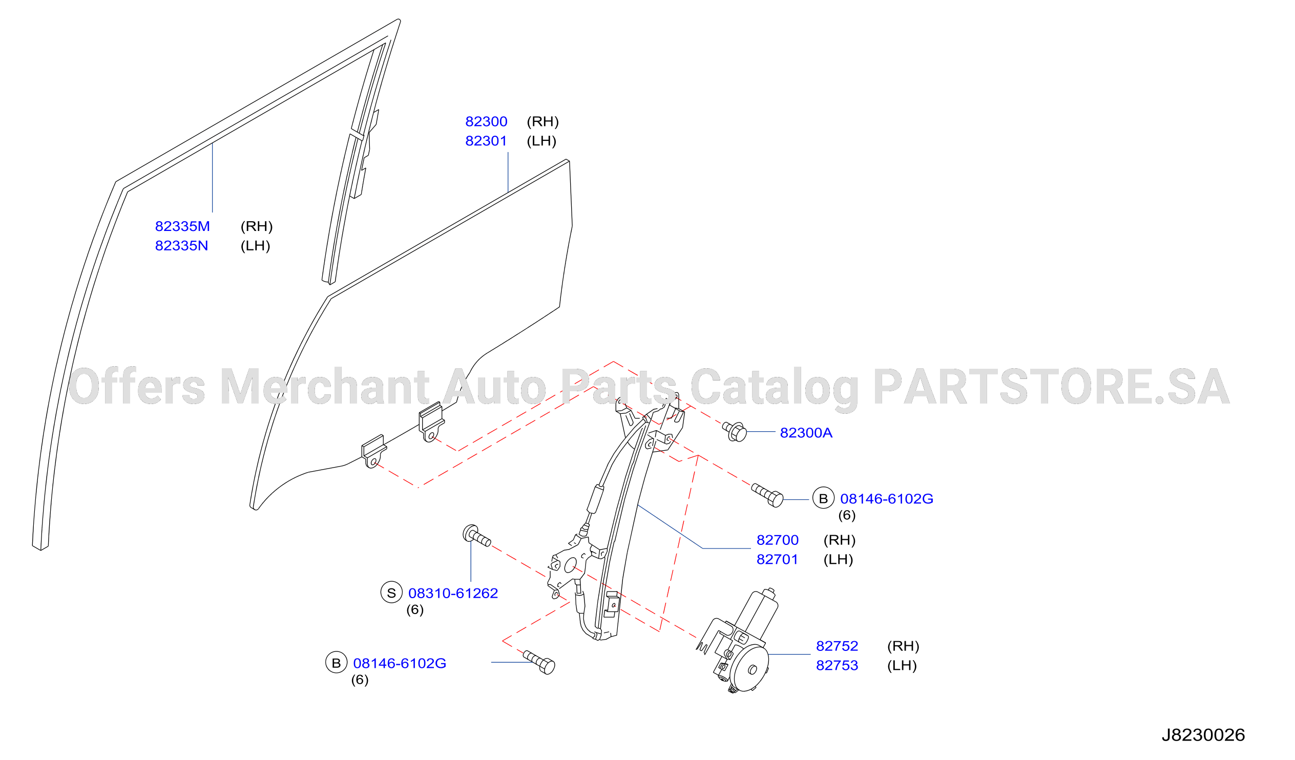 Rear Door Window Regulator
