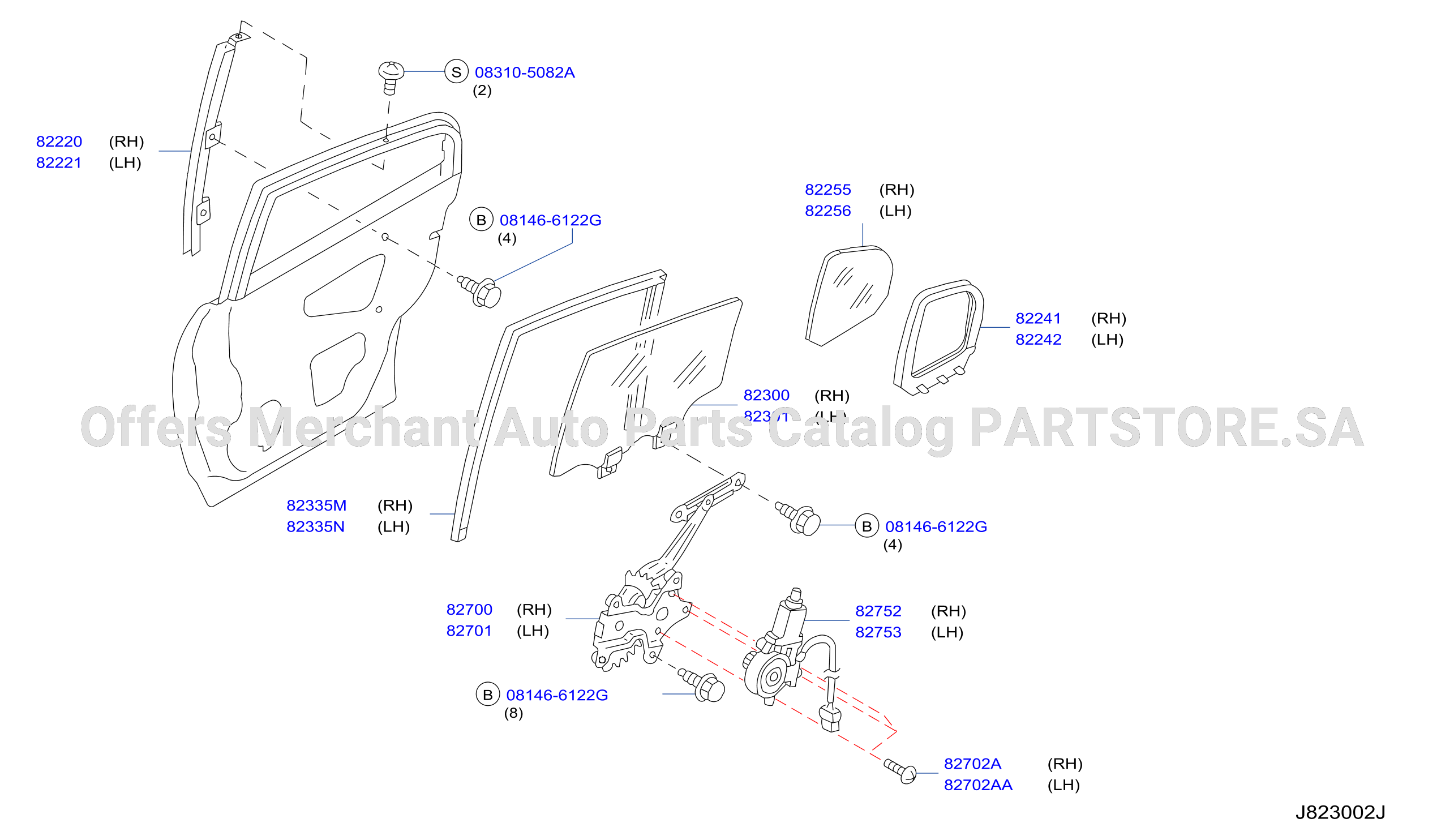 Rear Door Window Regulator