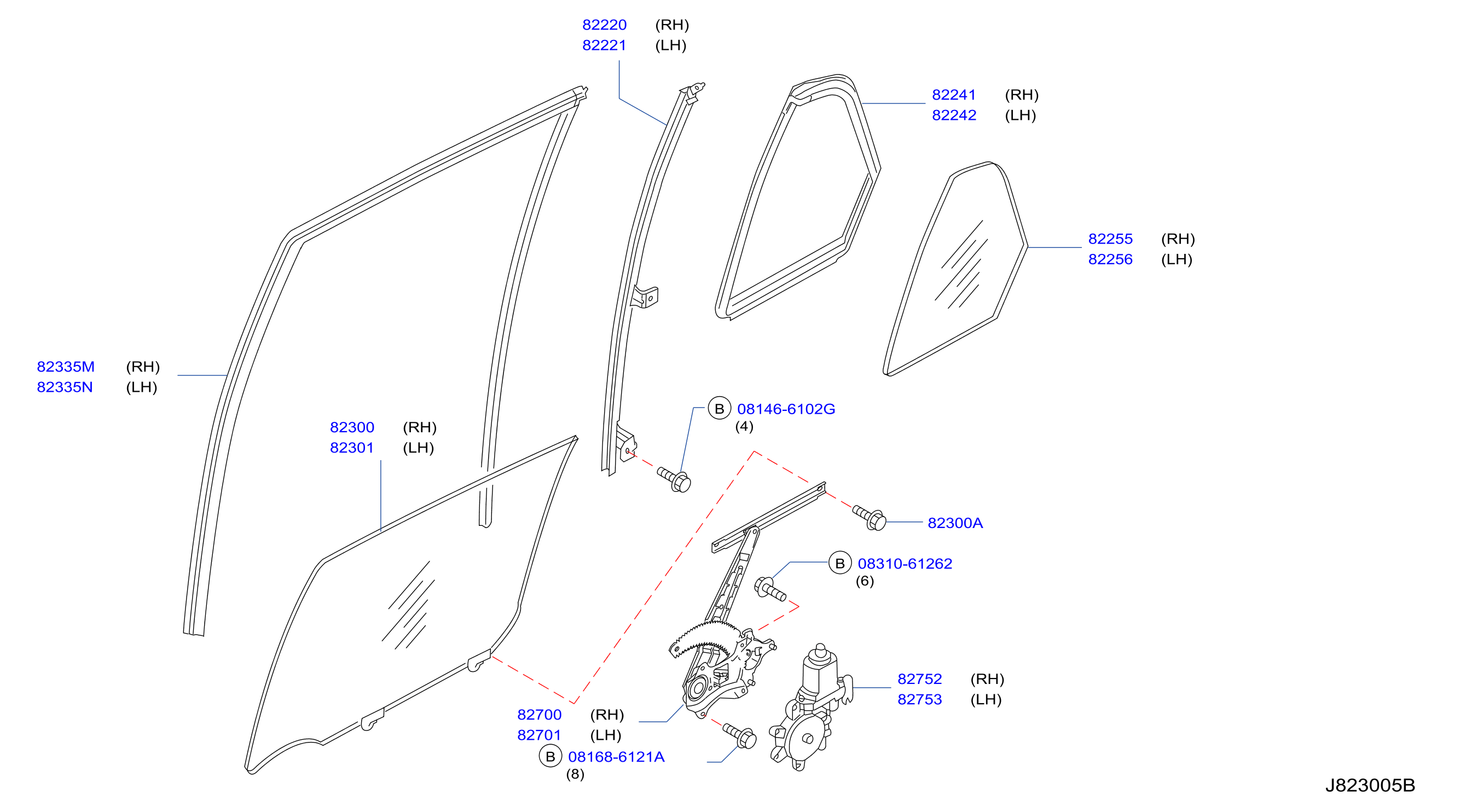 Rear Door Window Regulator