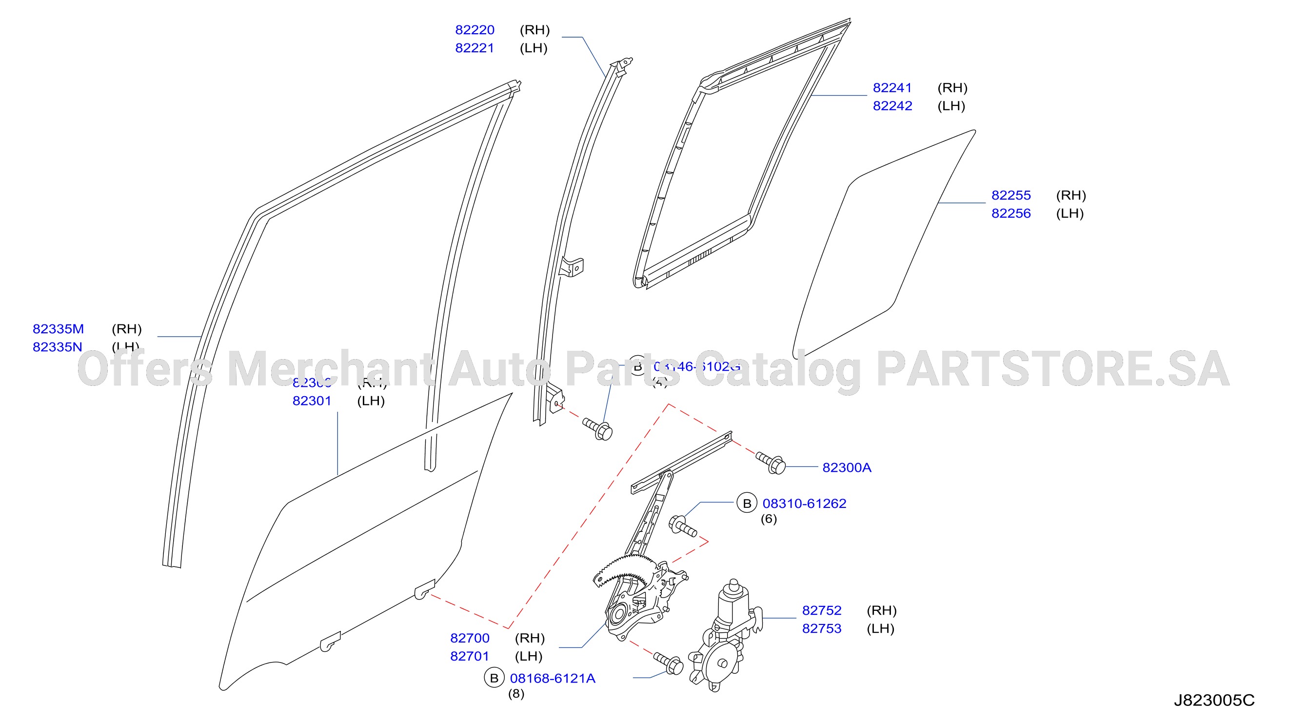 Rear Door Window Regulator