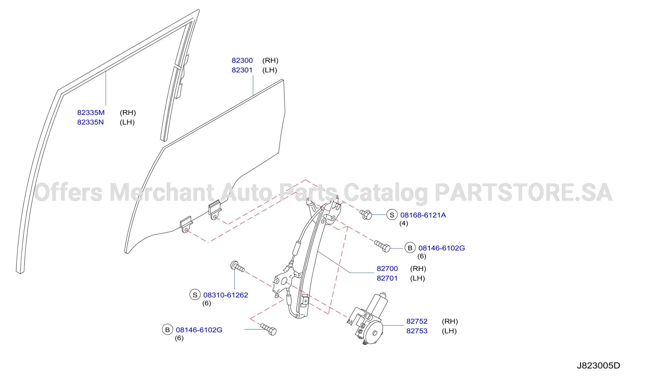 Rear Door Window Regulator