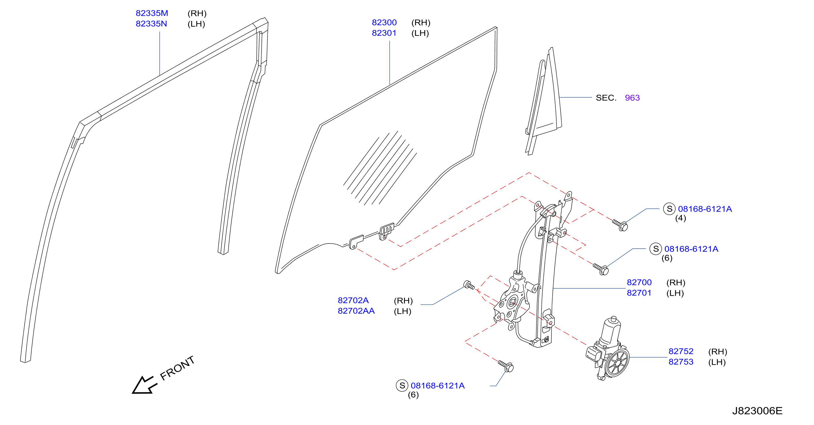 Rear Door Window Regulator