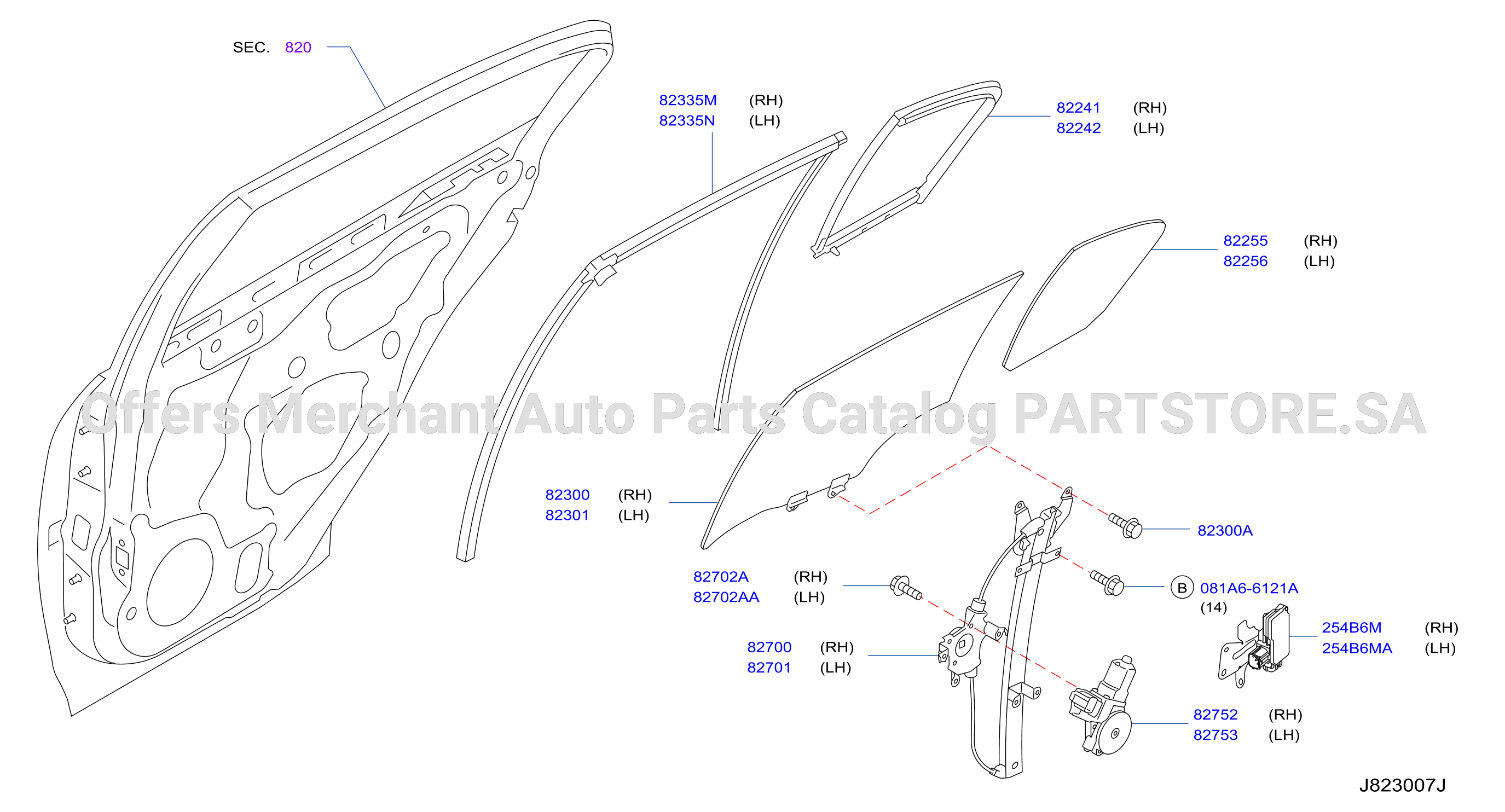 Rear Door Window Regulator