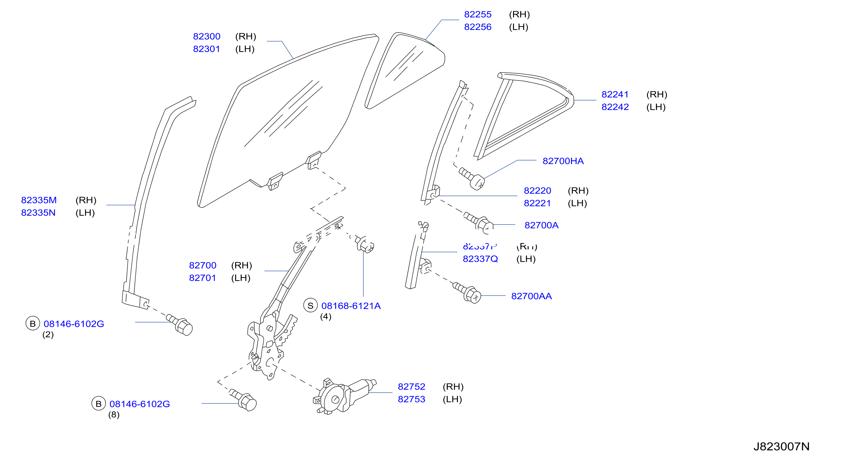 Rear Door Window Regulator