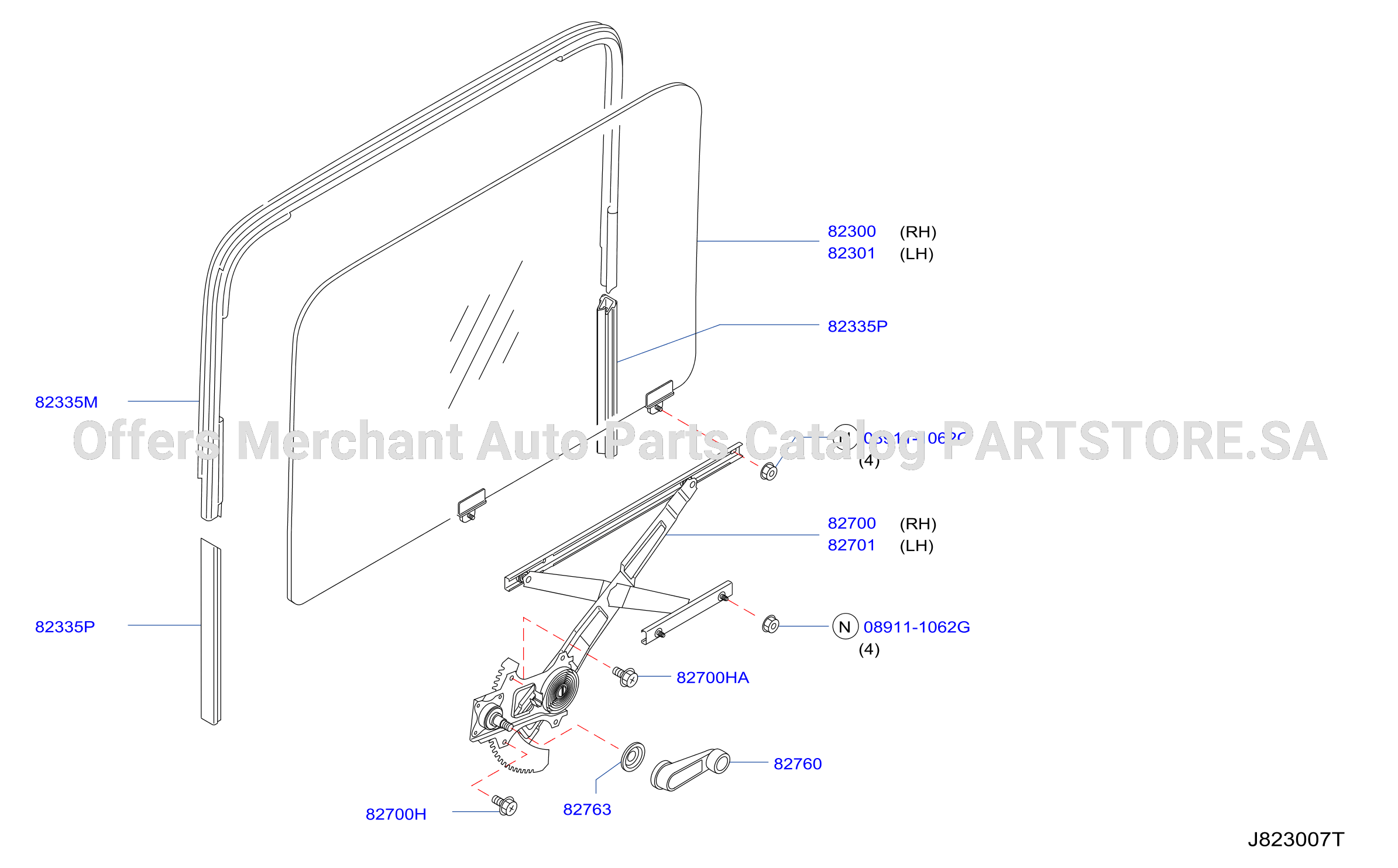 Rear Door Window Regulator