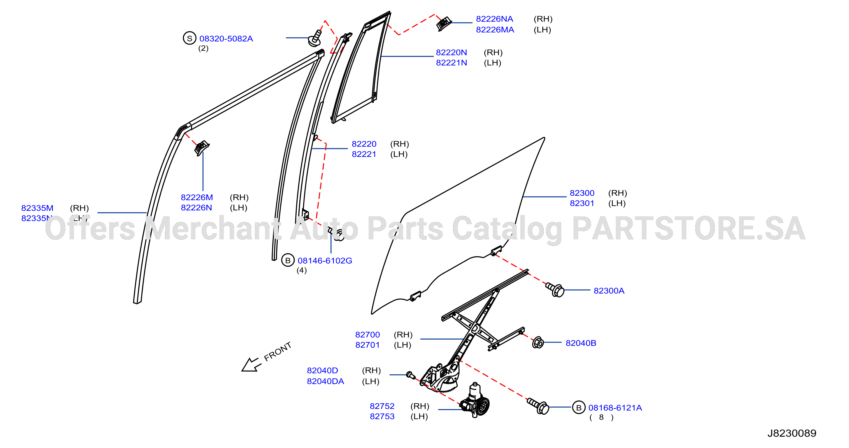 Rear Door Window Regulator