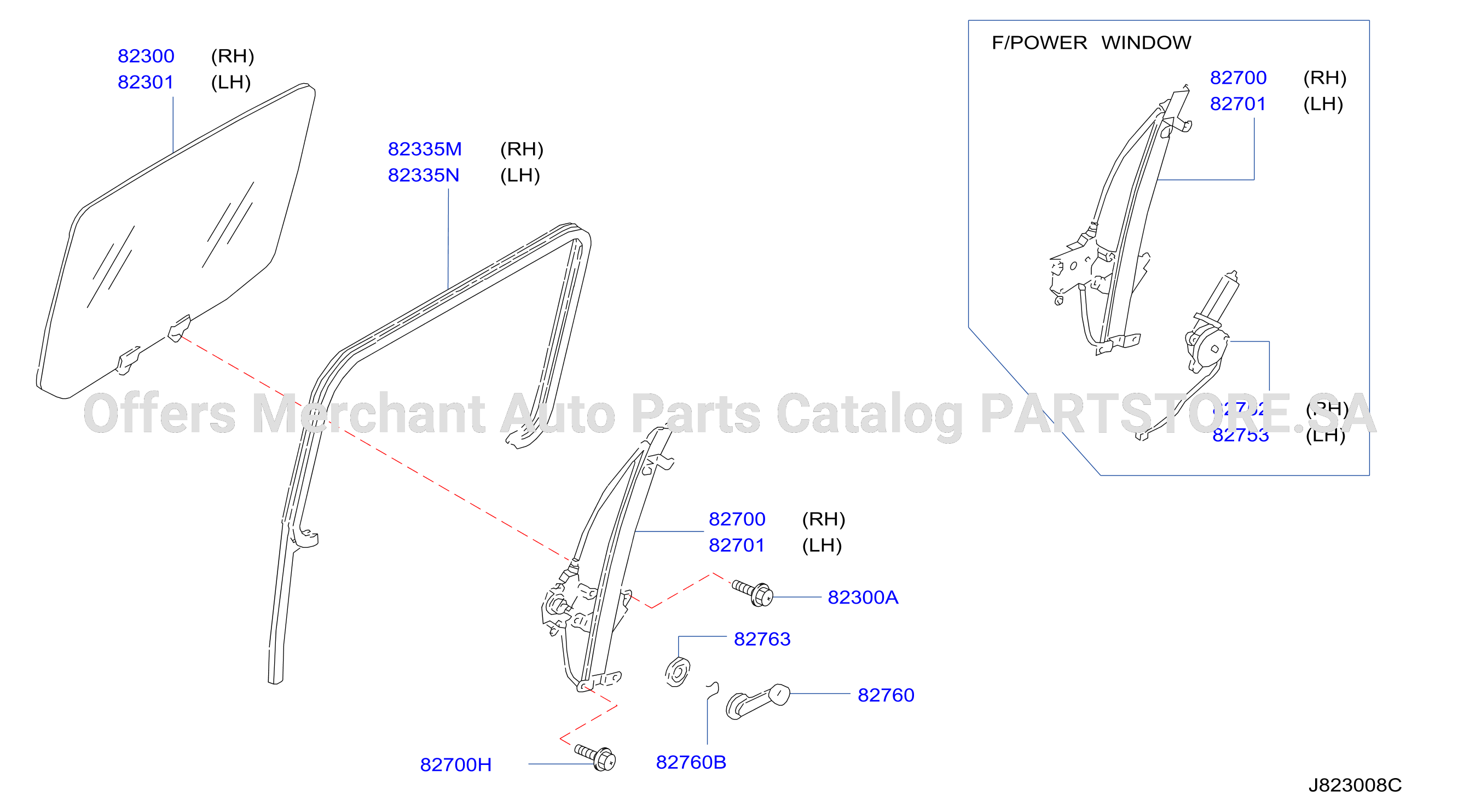 Rear Door Window Regulator