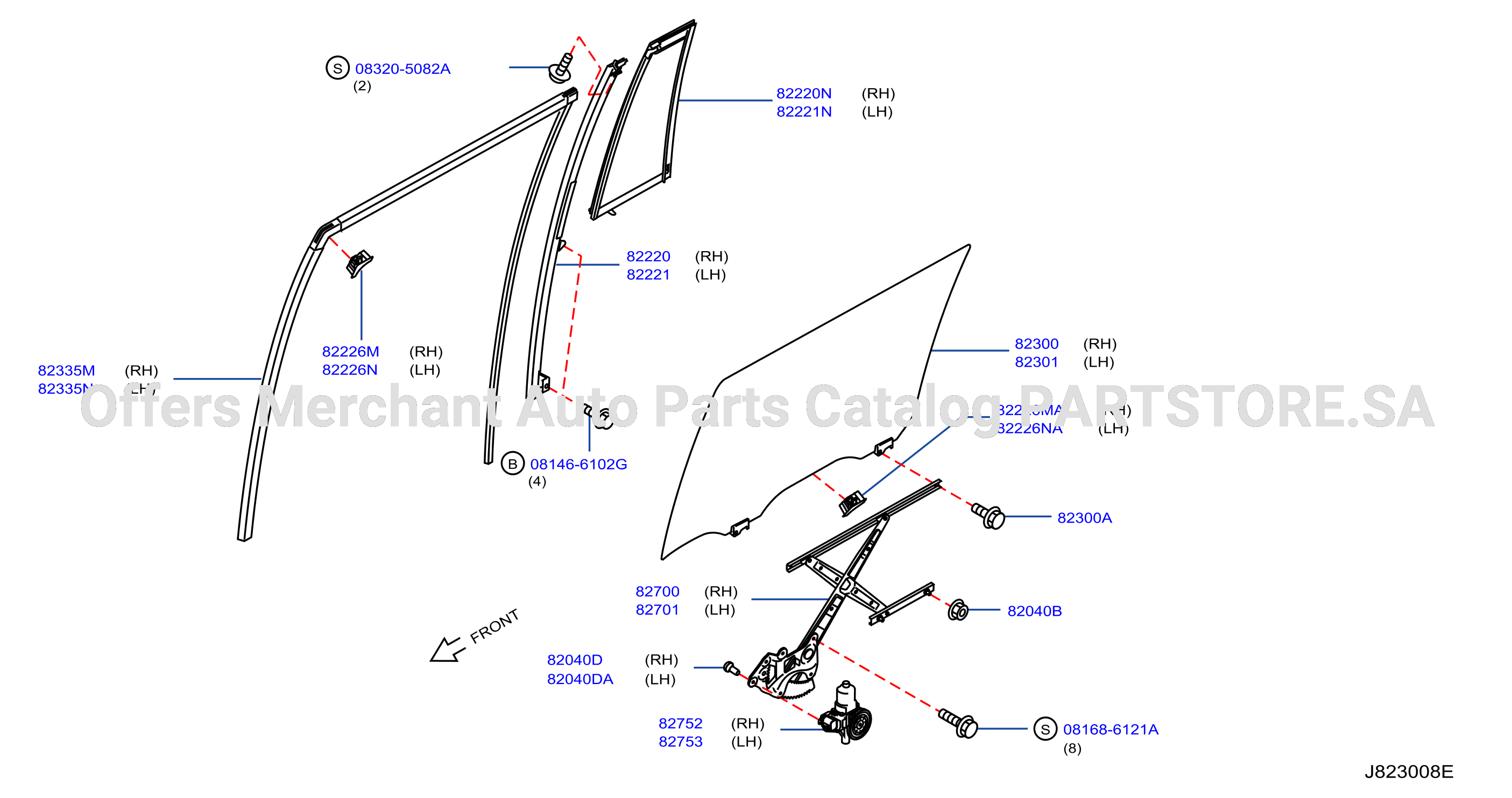 Rear Door Window Regulator