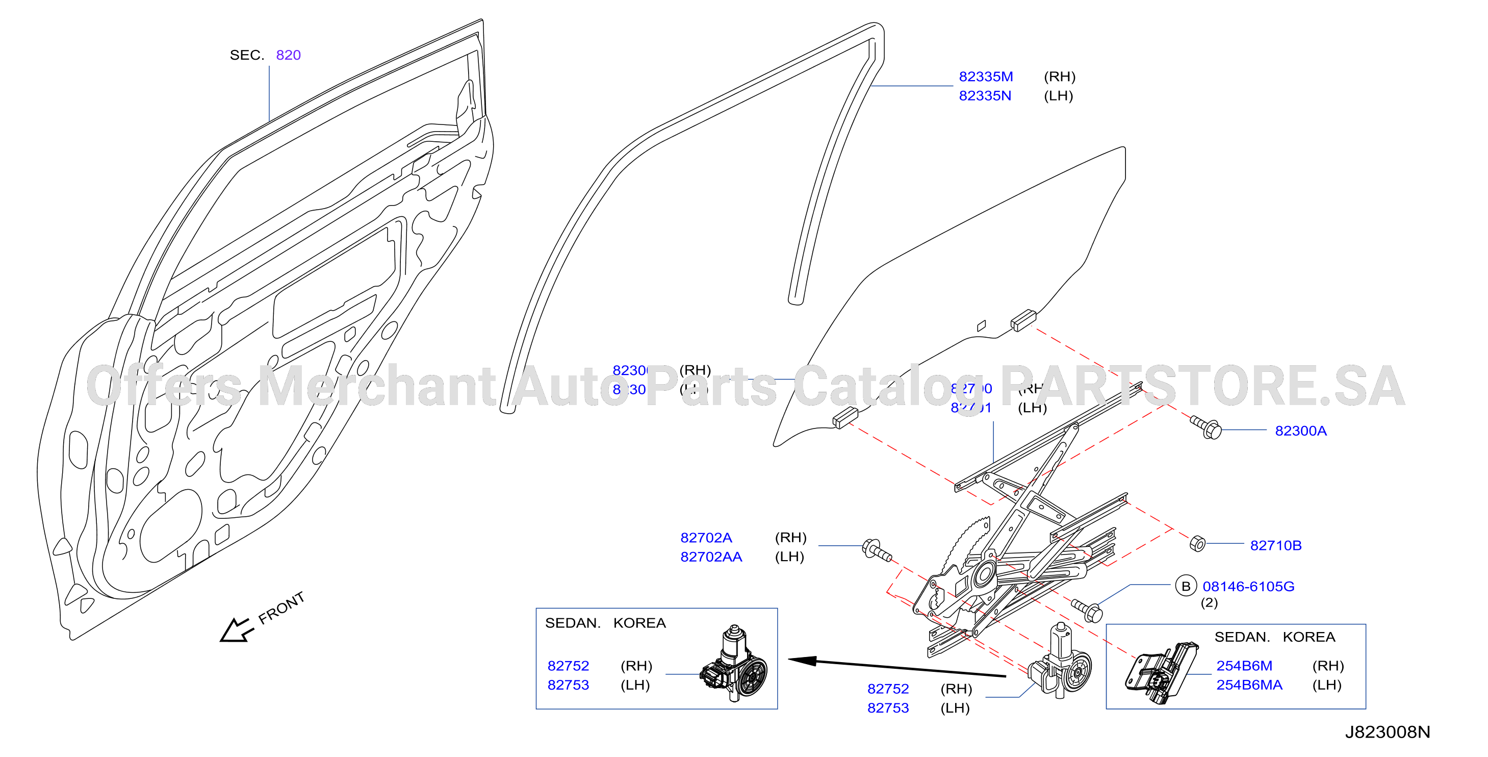 Rear Door Window Regulator