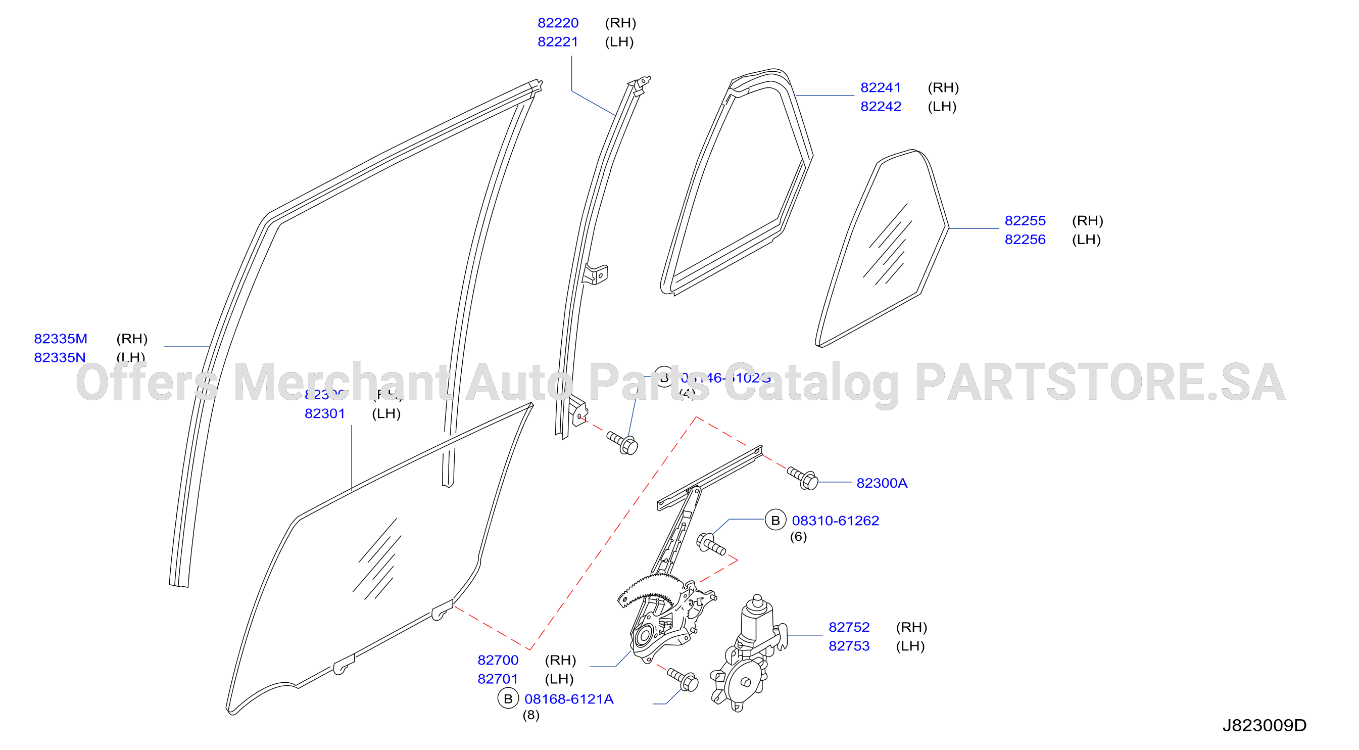 Rear Door Window Regulator